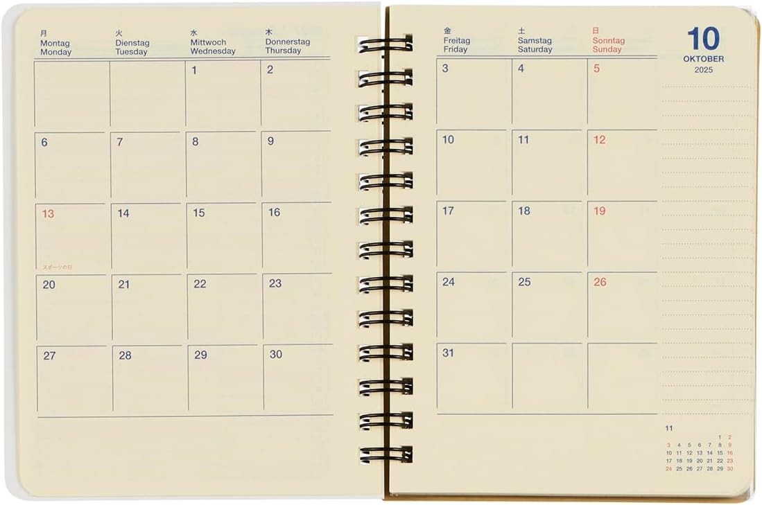 Delphonics JAPAN Rollbahn 2026 Planner Starts October 2025 A5 size