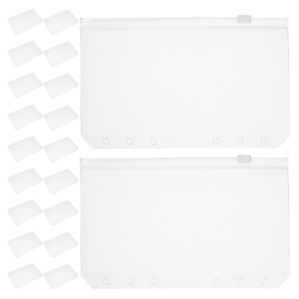 20pcs A6 Planner Inserts: A6 Zipper Binder Pockets For Budget Books –