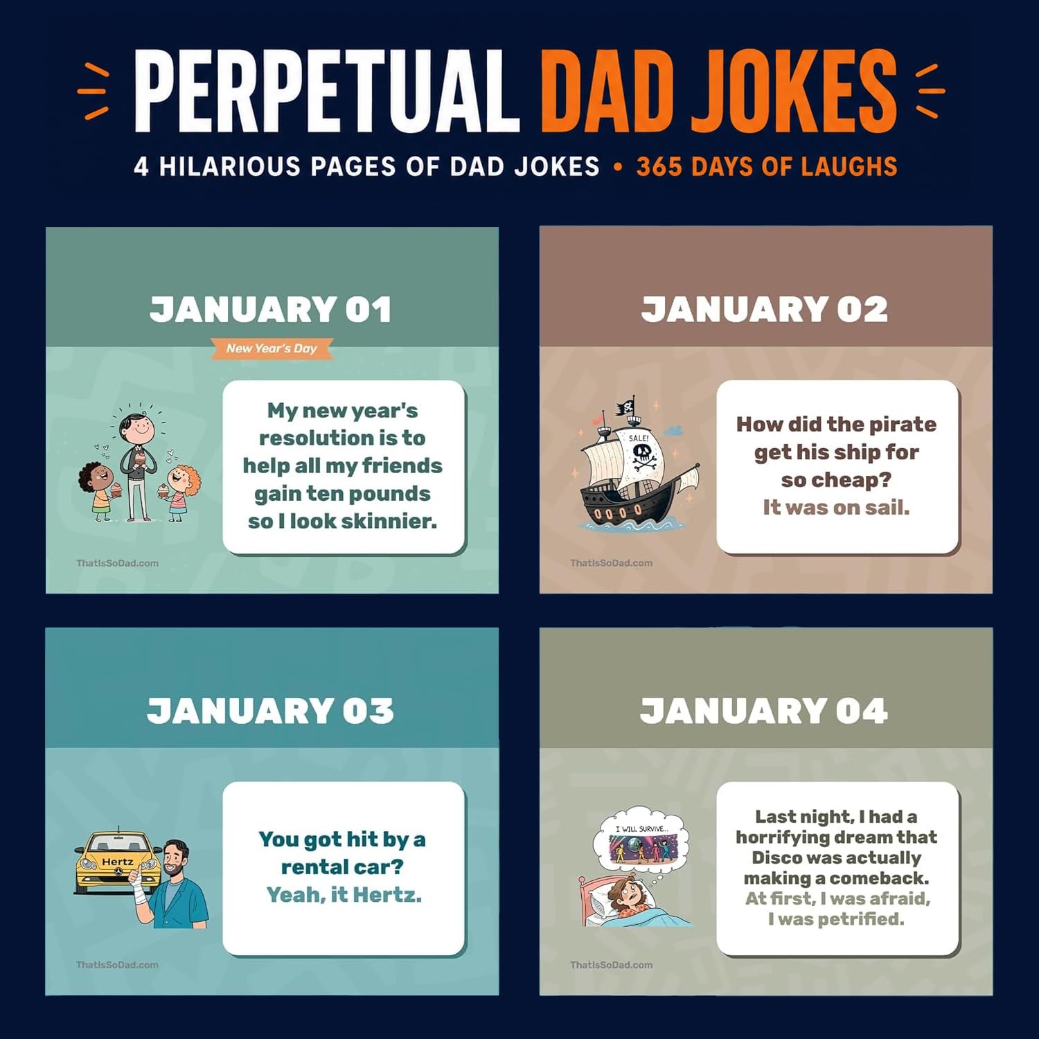 That’s So Dad Joke Calendar | Perpetual Desk for DAD JOKES