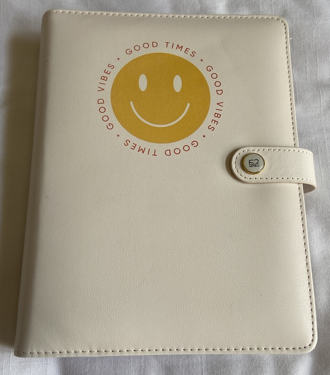 Agenda 52 Pink Good Times Good Vibes 6-Ring Planner Binder w/2026 July-Dec Pages