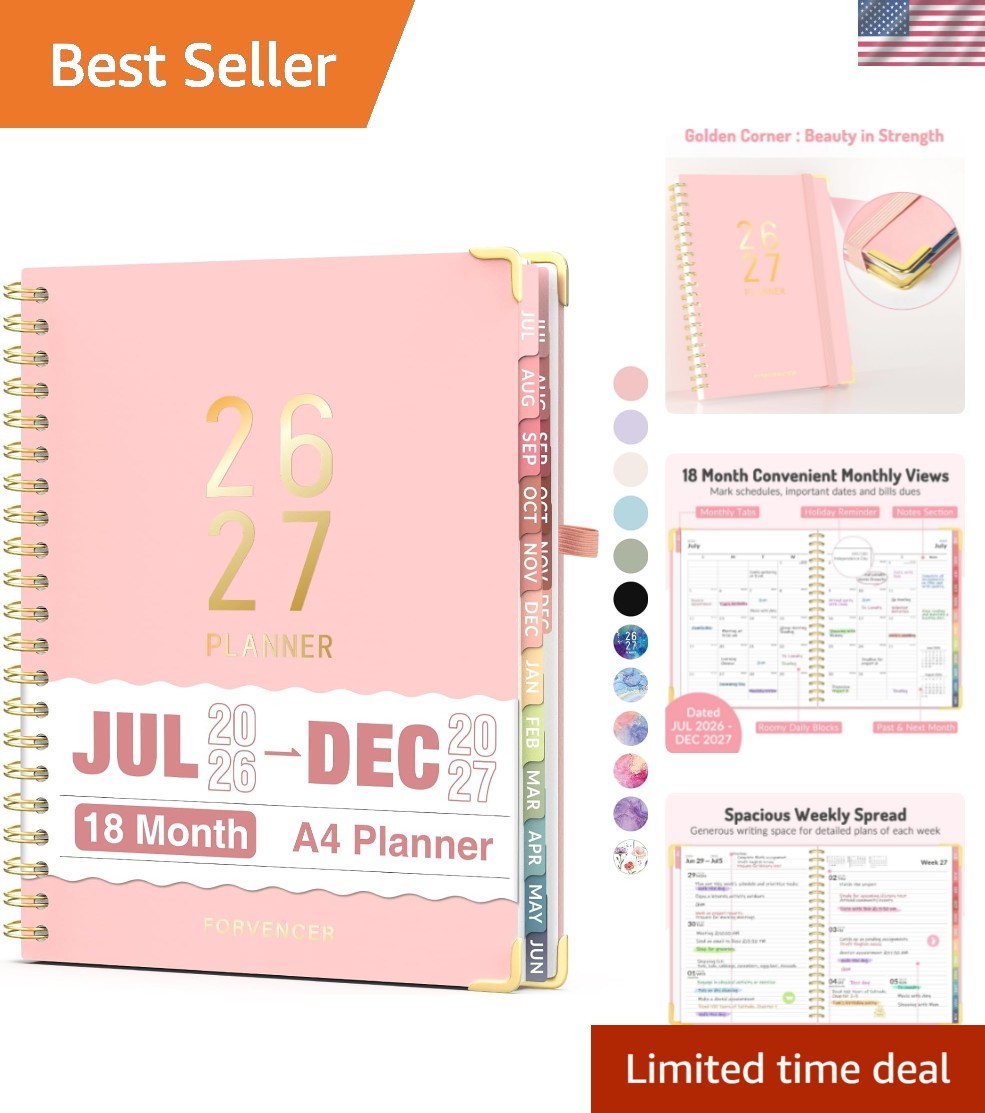 Jul 2026 – Dec 2027 Planner, 18 Academic Planner 2026-2027, 8.5″ x 11″, Cale…