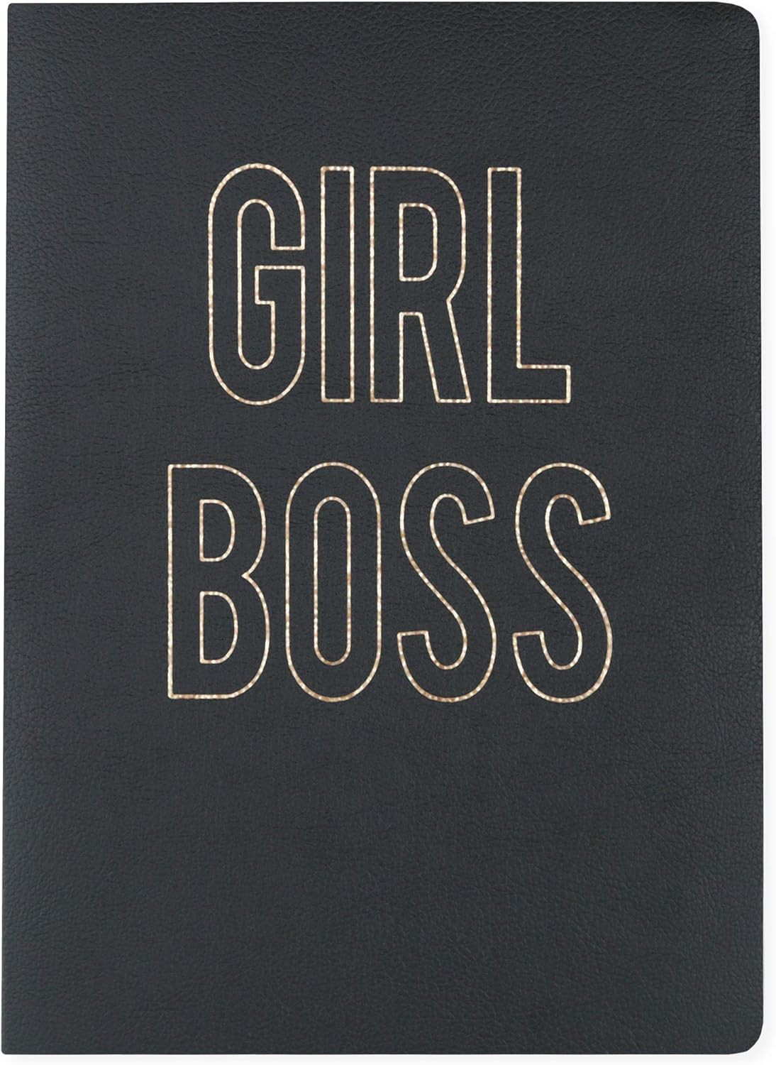 Large Vegan Leather Journal, Girl Boss – 7” X 9.5″, 192 Lined Pages, the Quote “
