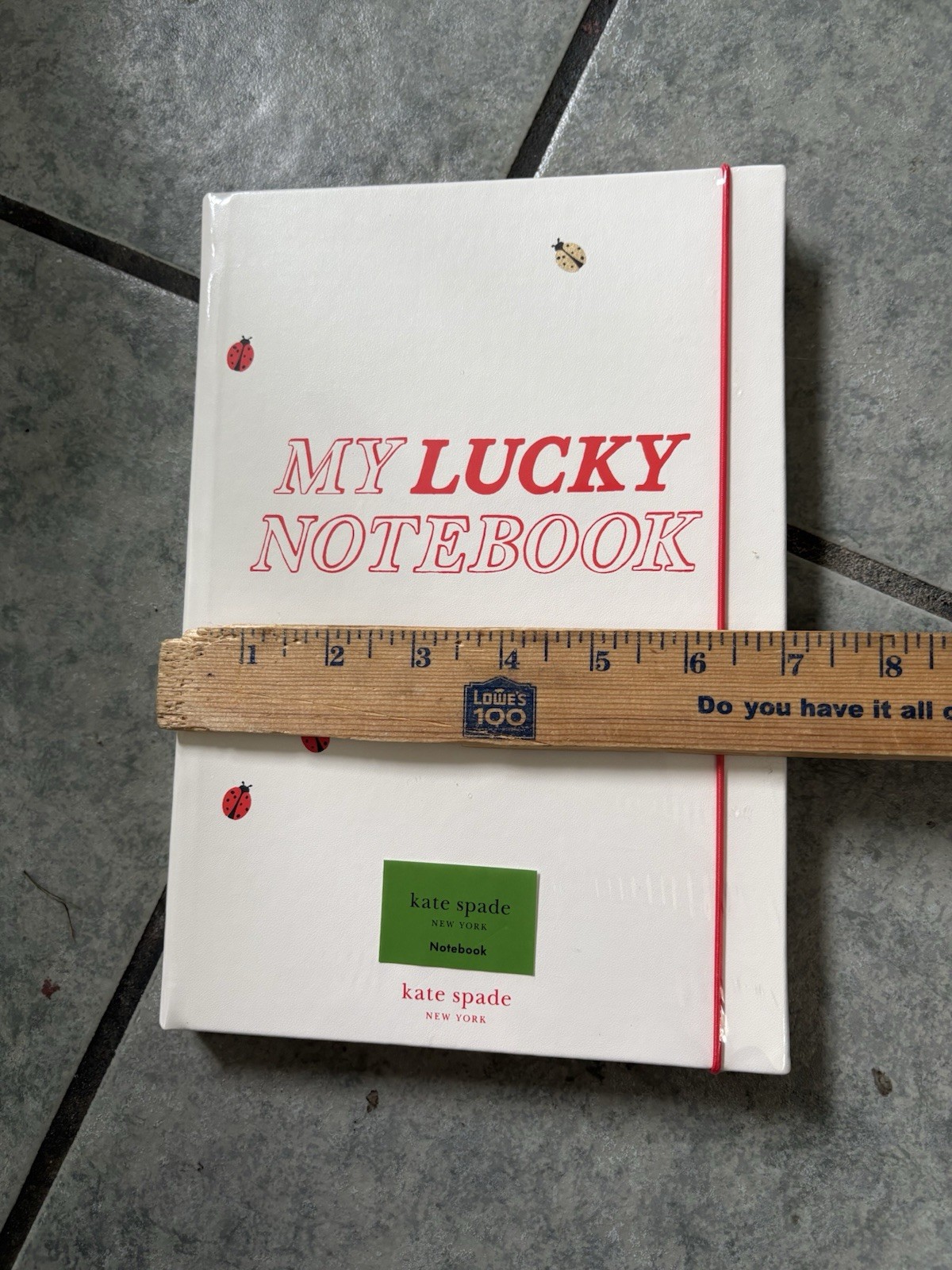 Kate Spade My Lucky Notebook Take Note XL 168 Lines Pages Ladybugs