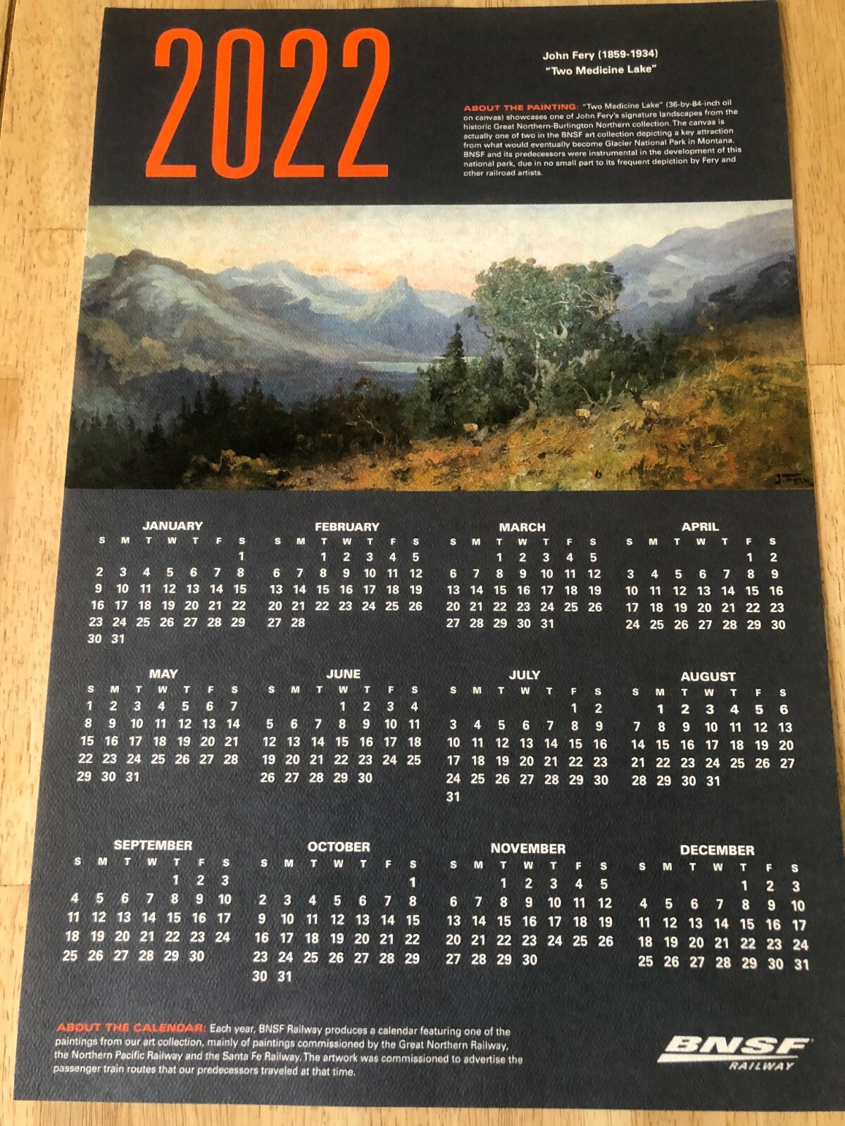 2022 – VFW – Extra-Large Calendar Card – 18″ Tall x 12″ Wide – John Fery Artwork