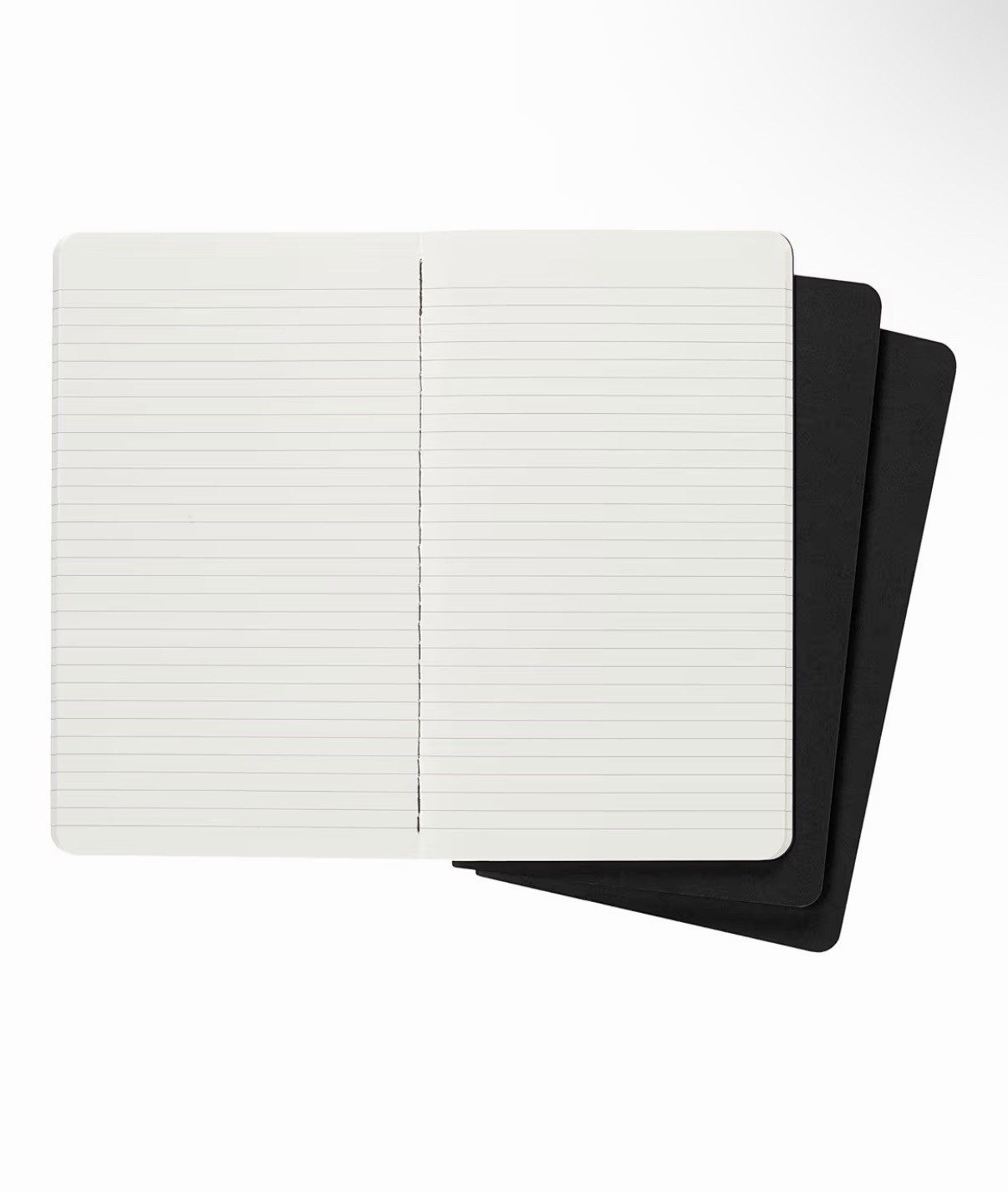 Moleskine Cahiers Collection Ruled Notebooks/Journals Set of 3, Black 80 lined .