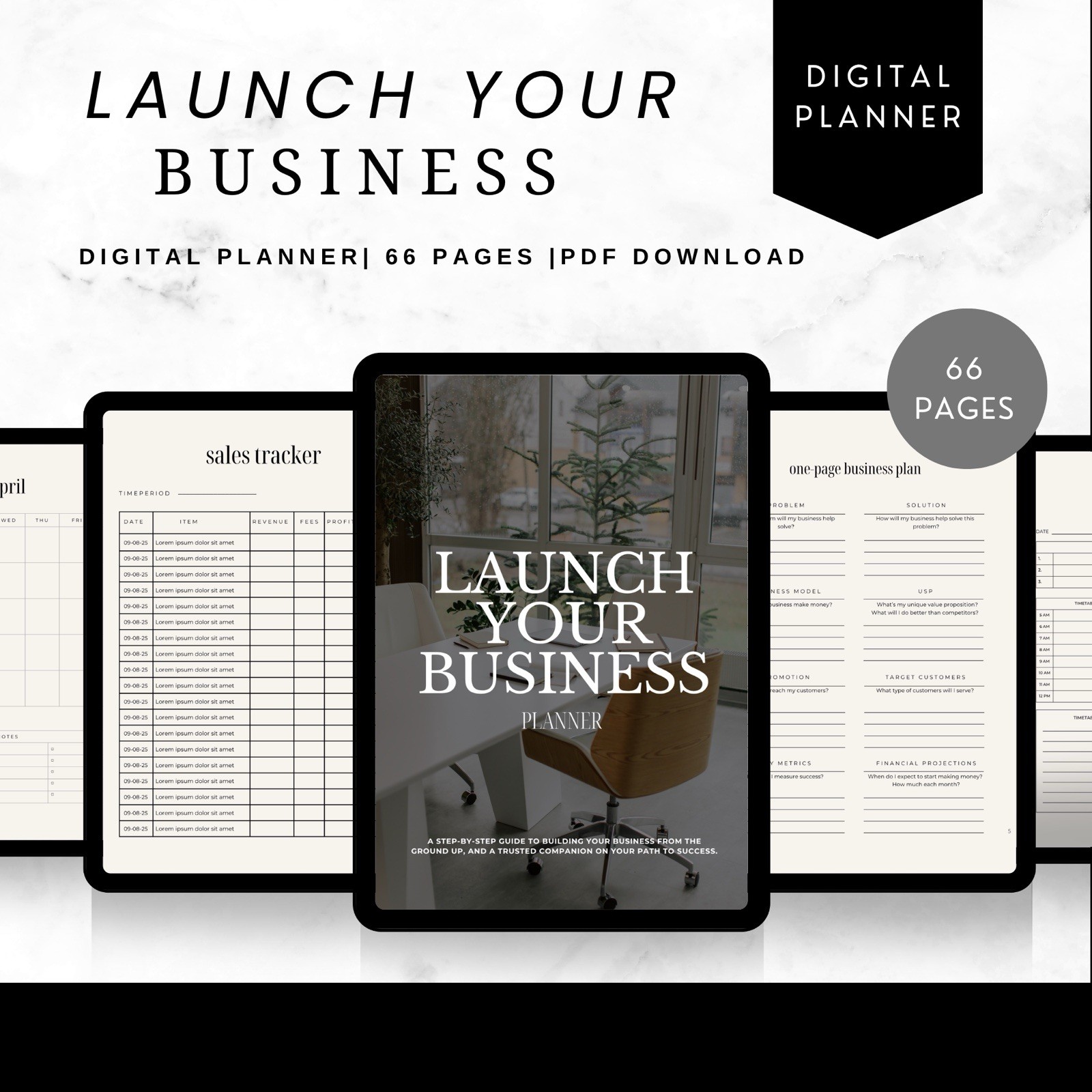 Digital Launch Your Business Planner PDF | Printable | iPad | Tablet