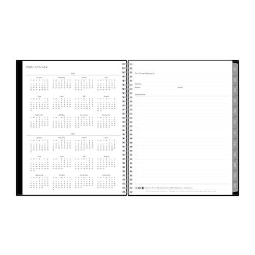 BLUE SKY MONTHLY PLANNER 2026 8-1/2″ X 11″ ENTERPRISE 111288 – BLACK