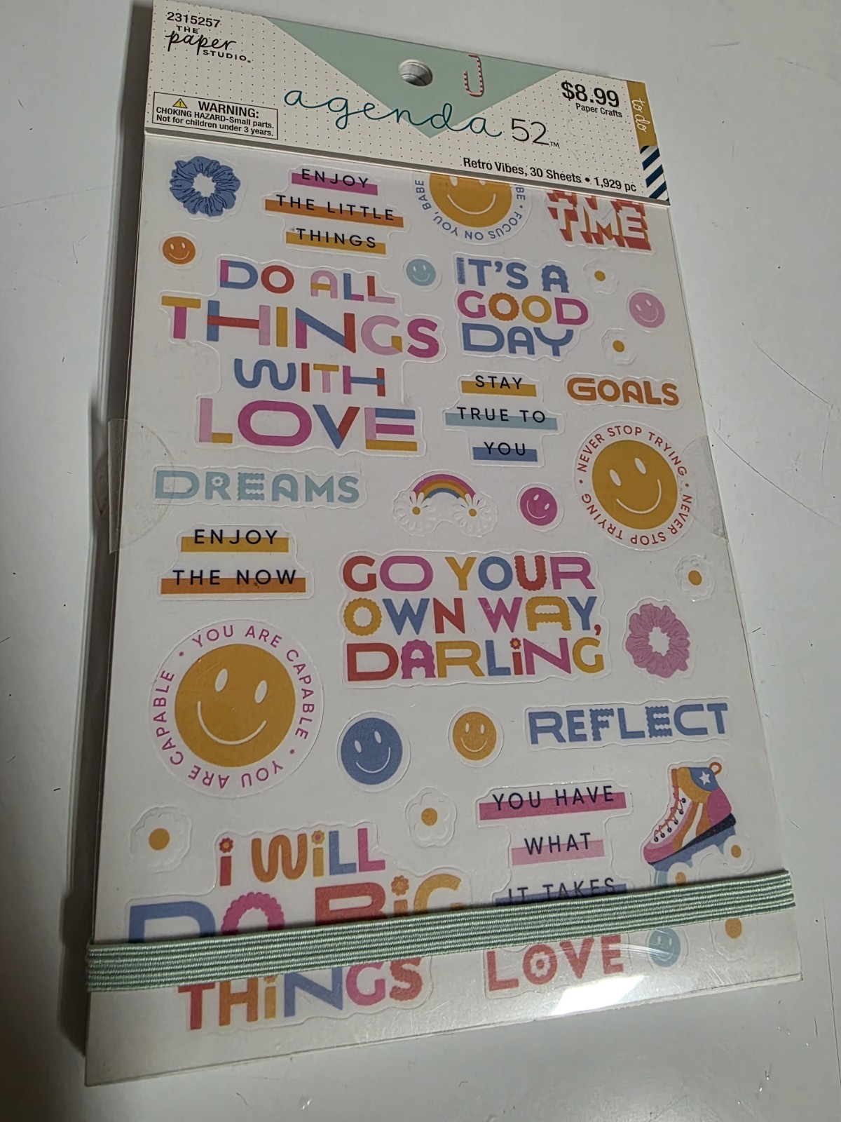 Agenda 52 Sticker Book Retro Vibes 30 Sheets Brand New