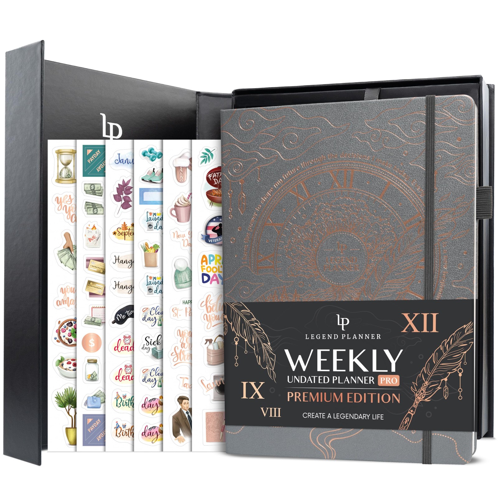Legend Planner Pro Premium Large Undated Weekly Planner Habit Tracker Life