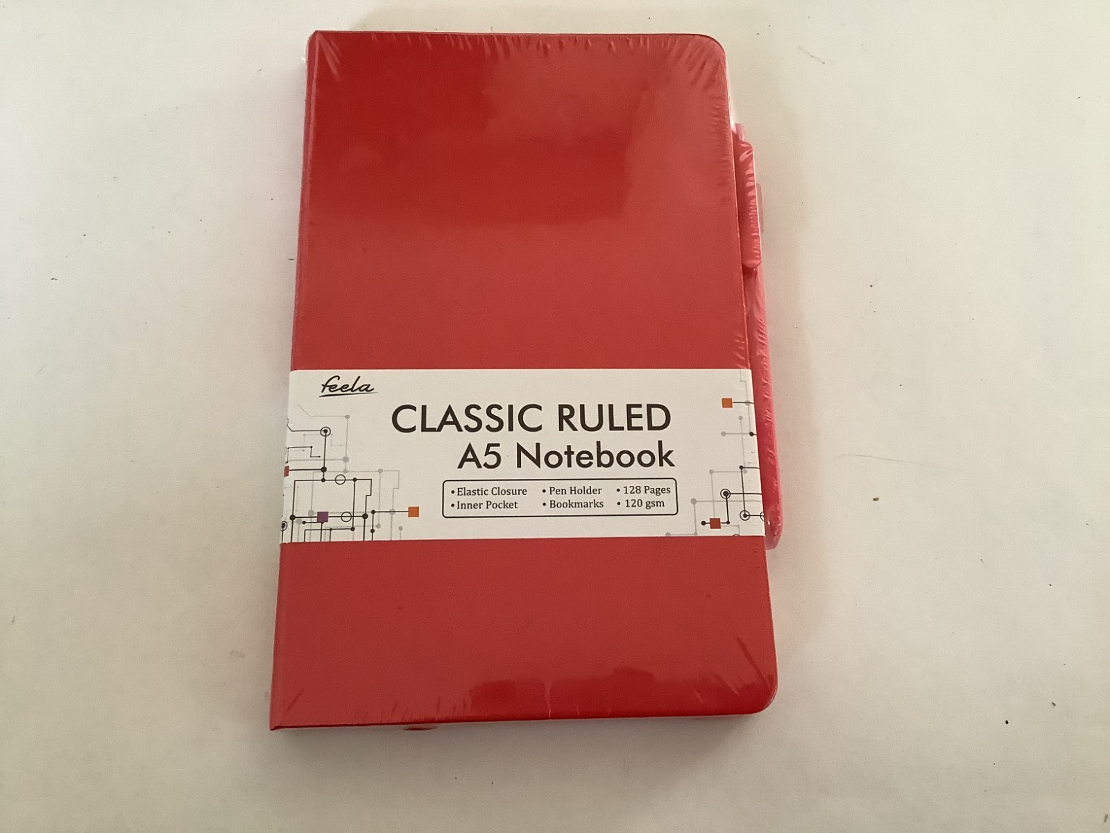 Noteooks Classic A5 Ruled w/Pen Journal, Diary, etc – 8 Colors available