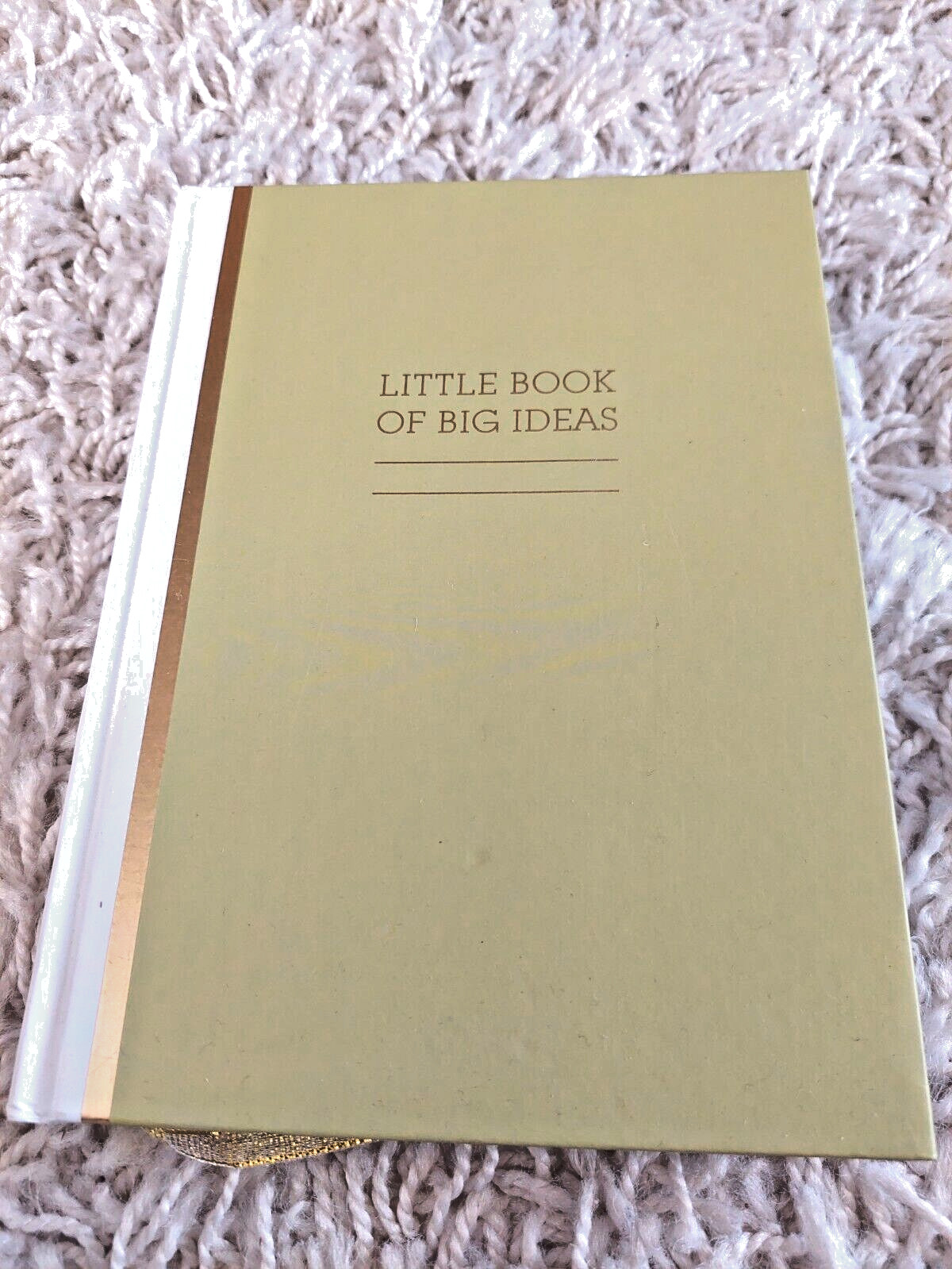Pretty Gibson Graph Paper Journal Notebook Green White Gold Hardcover New