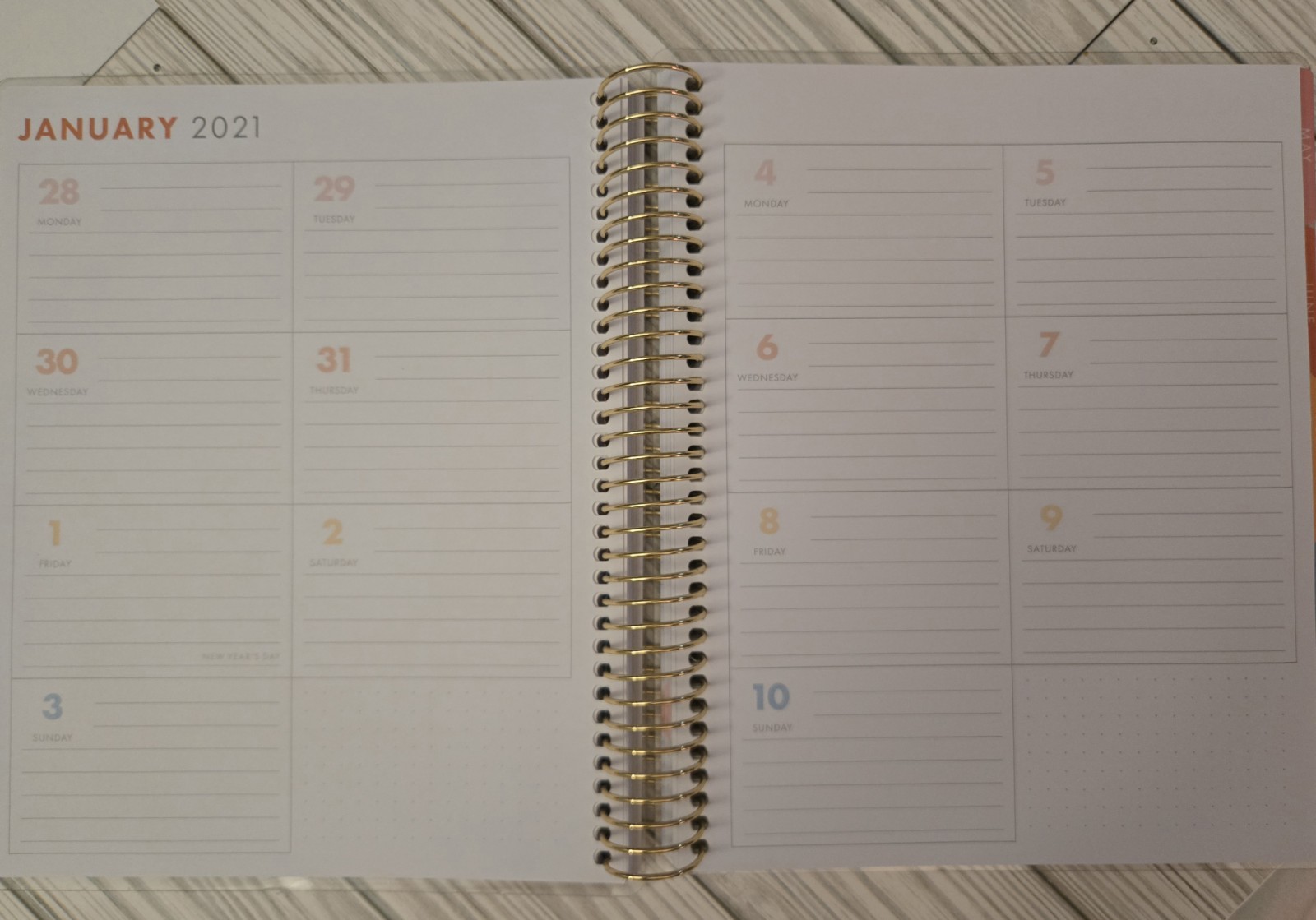Rare Recollections 12-Month Dated Creativity Spiral Planner – Horizontal Layout