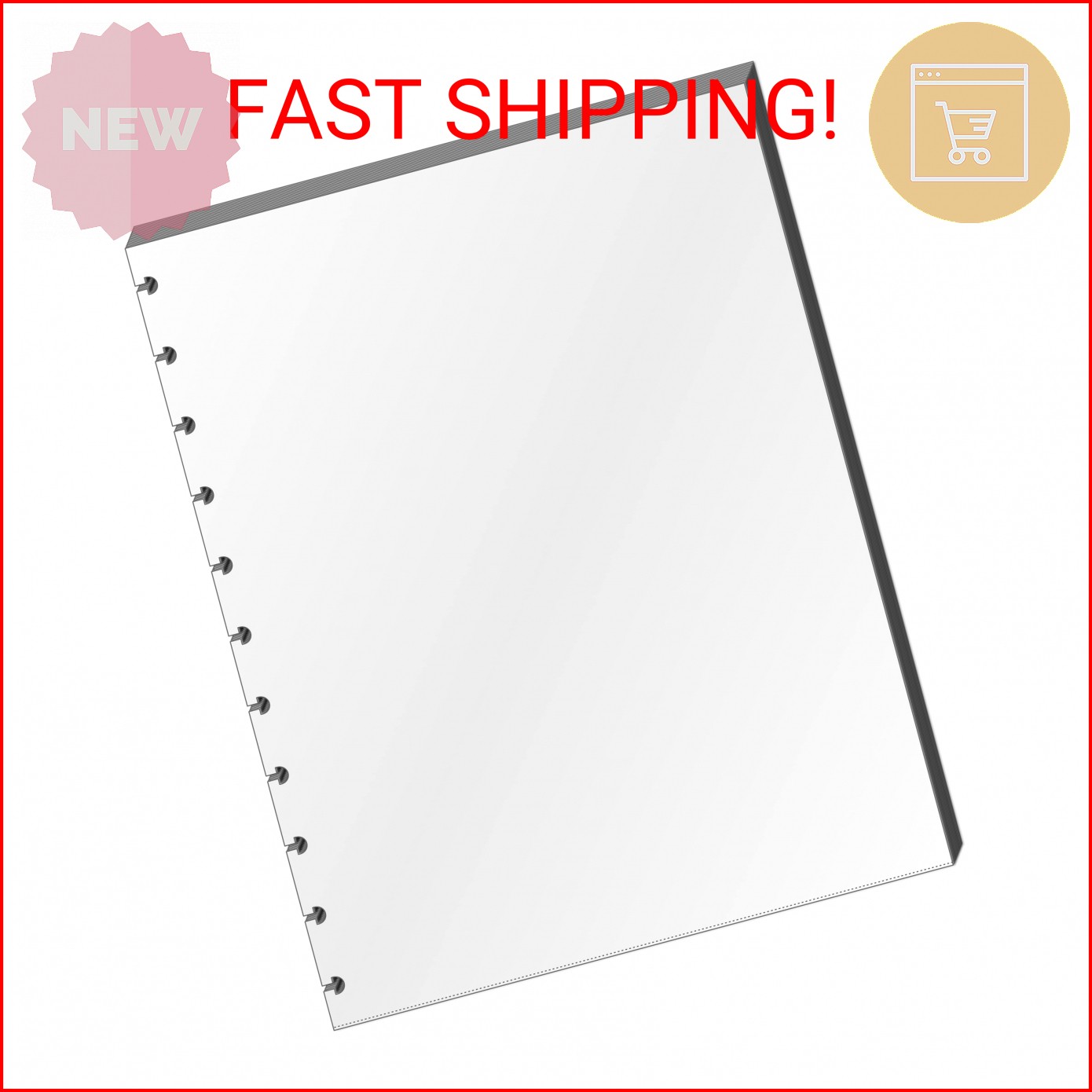Eleven Discs Letter Sheet Protectors for Discbound Notebooks fits Circa, Arc, TU