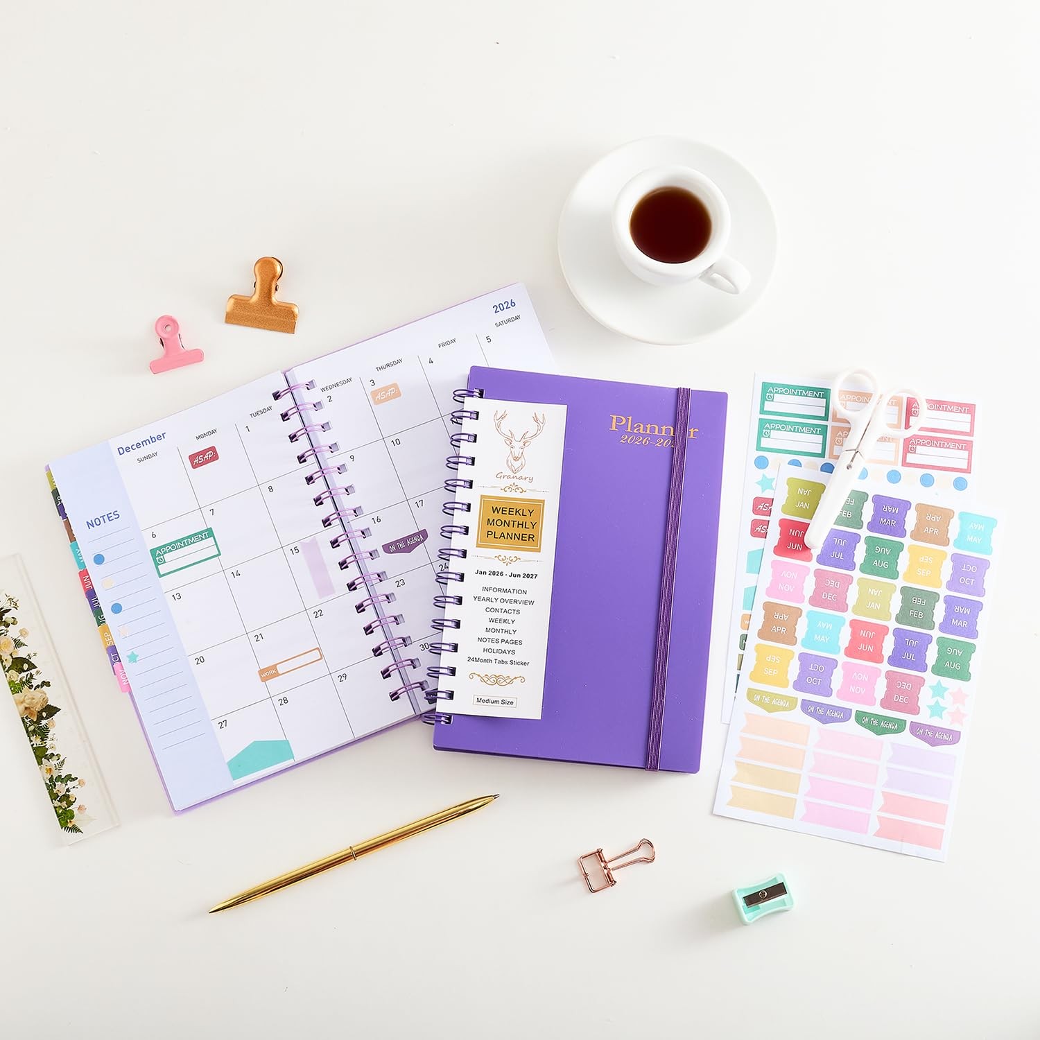 Daily Planner 20262027, Weekly and Monthly Planner 20262027 Academic Year, Ja…
