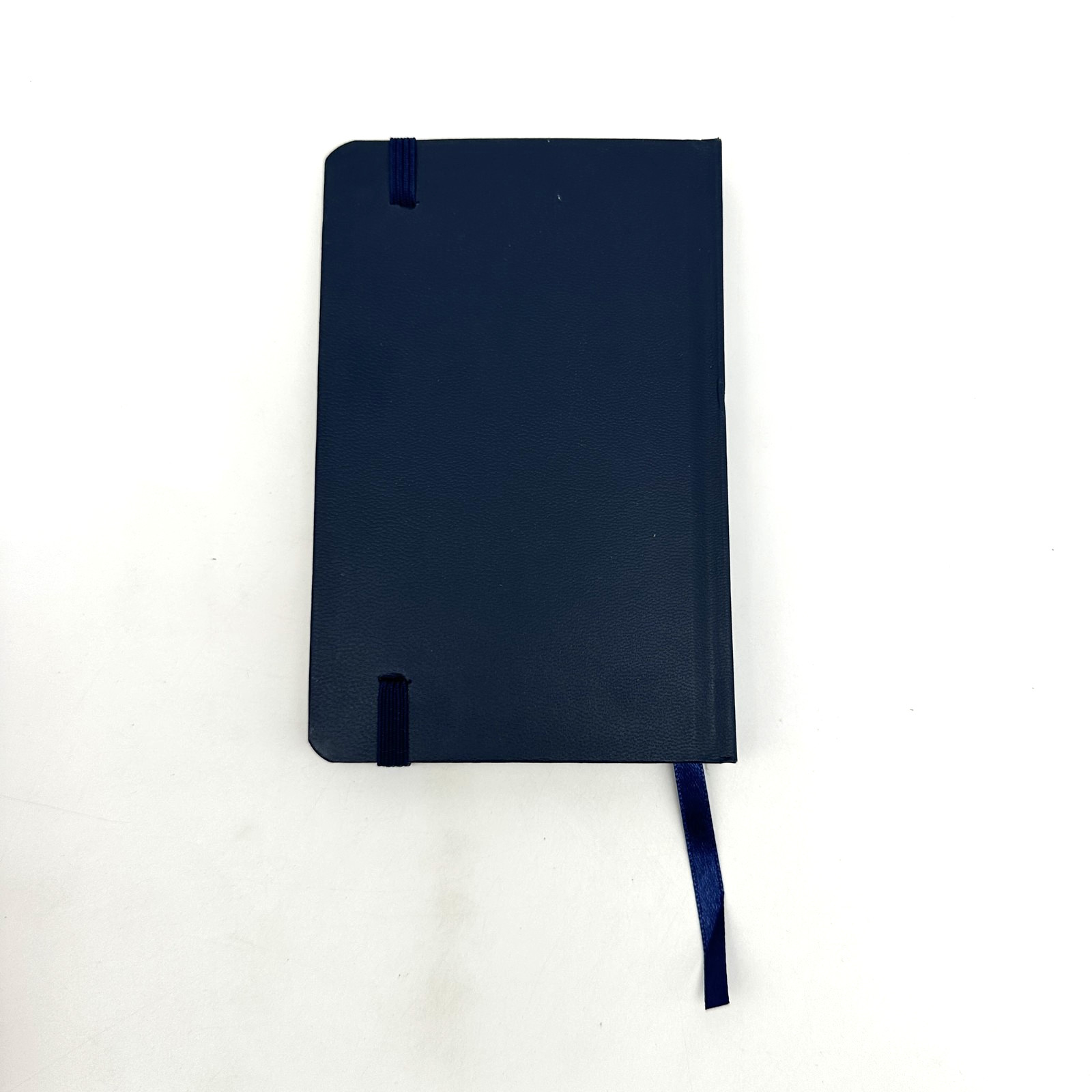 TOP FLIGHT Navy Blue Dot Grid Notebook Journal Hardcover Elastic Closure Ribbon