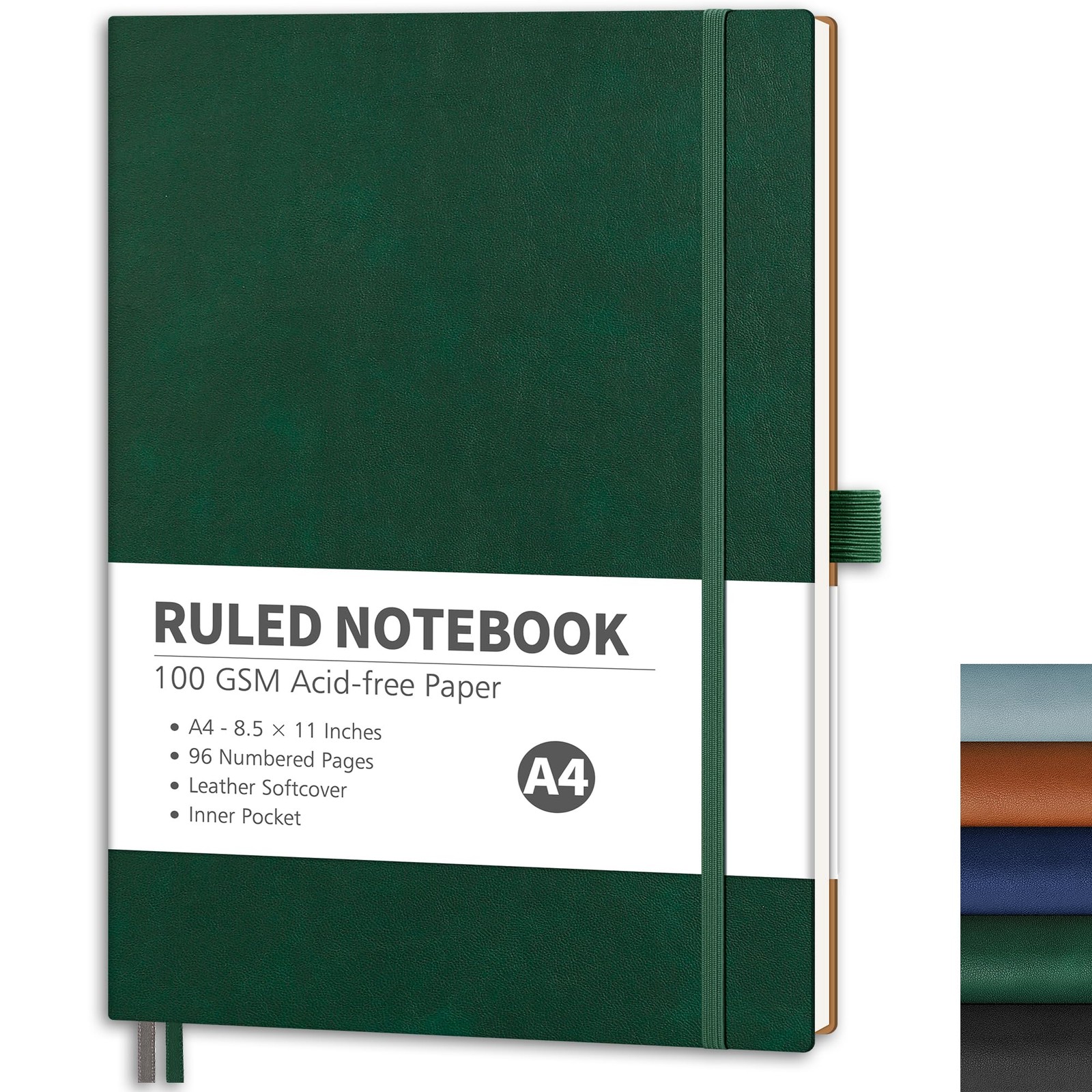 Lined Journal Notebook, 96 Numbered Pages, A4 Large Size (8.5” x 11”), for …