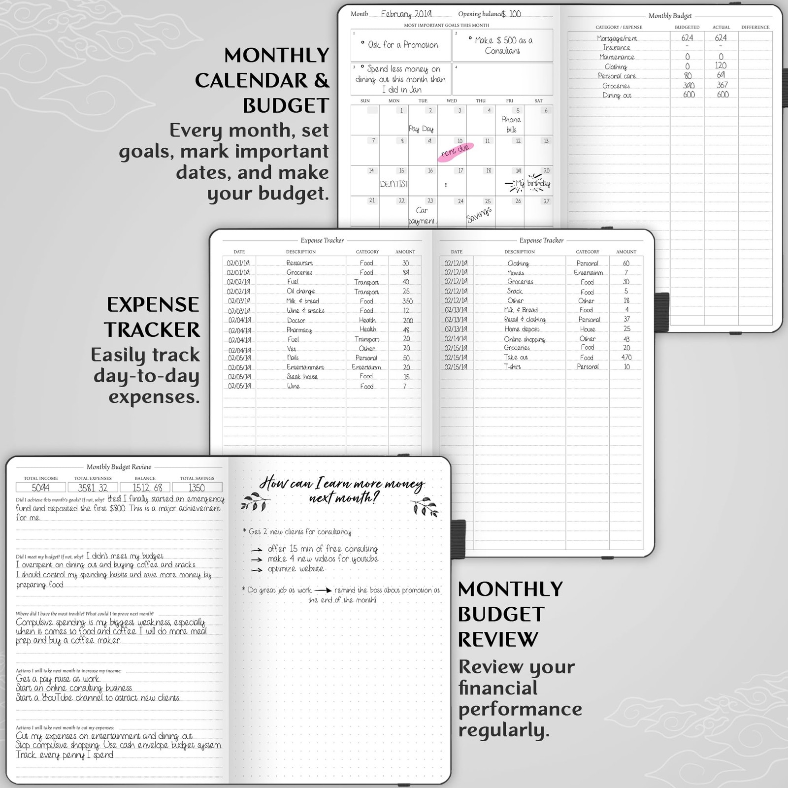 Legend Budget Planner – Financial Organizer Book. Money Account & Expense Tra…