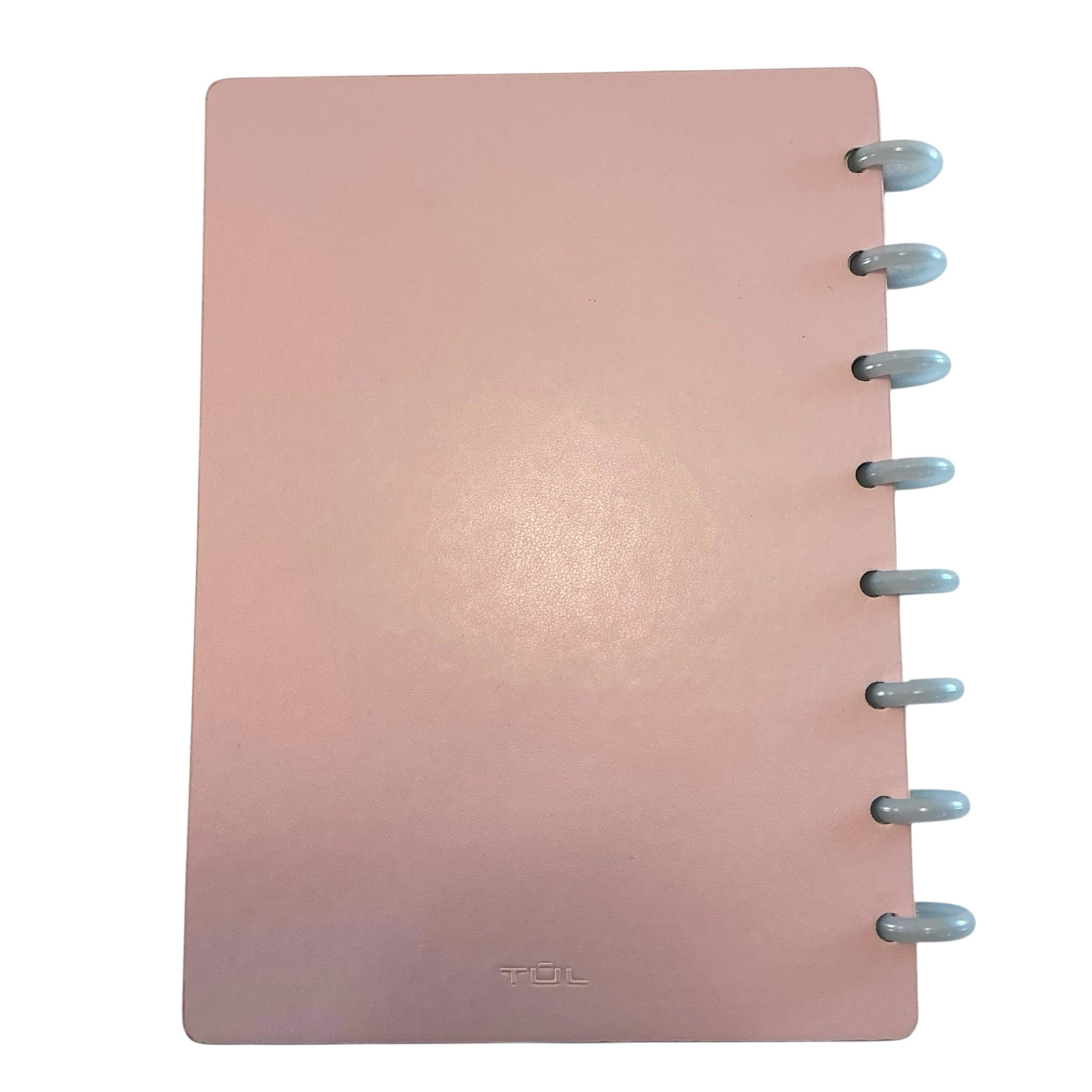 TUL Discbound Notebook Junior Leather Pink Cover, Refillable, Journal, Planner