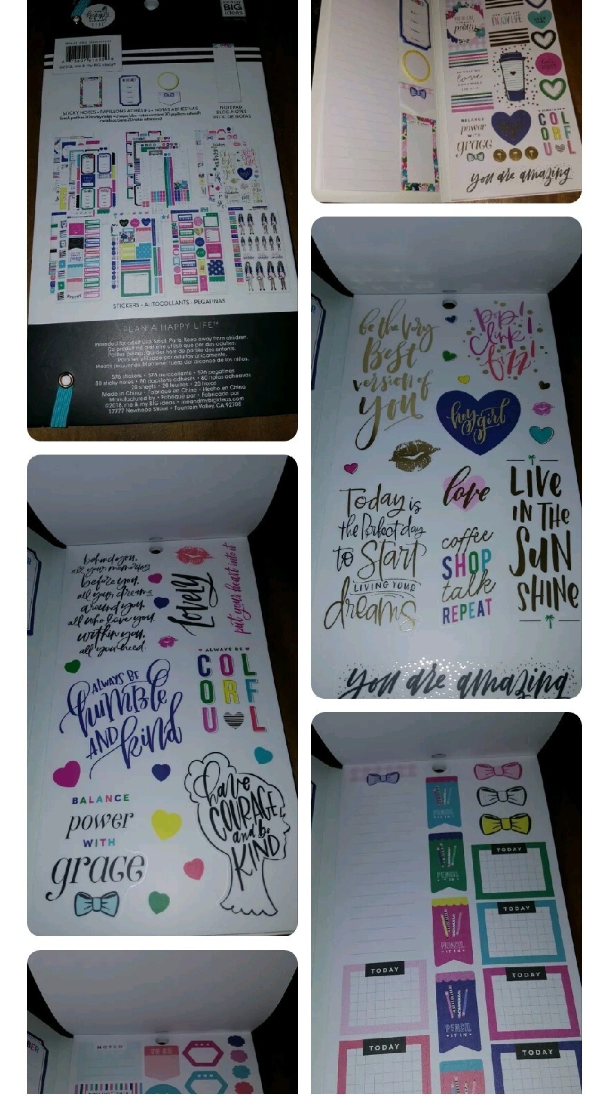 The Happy Planner Girls Accessory Book SOCIALITE 676 PCS STICKER SHEETS NOTES 👧