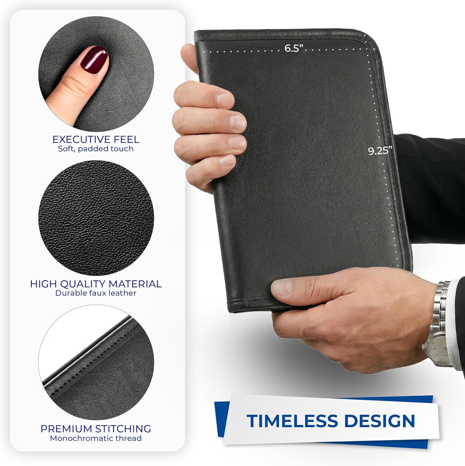 Samsill Professional Padfolio, Faux-Leather Mini Portfolio, with 5 X 8 Writing P