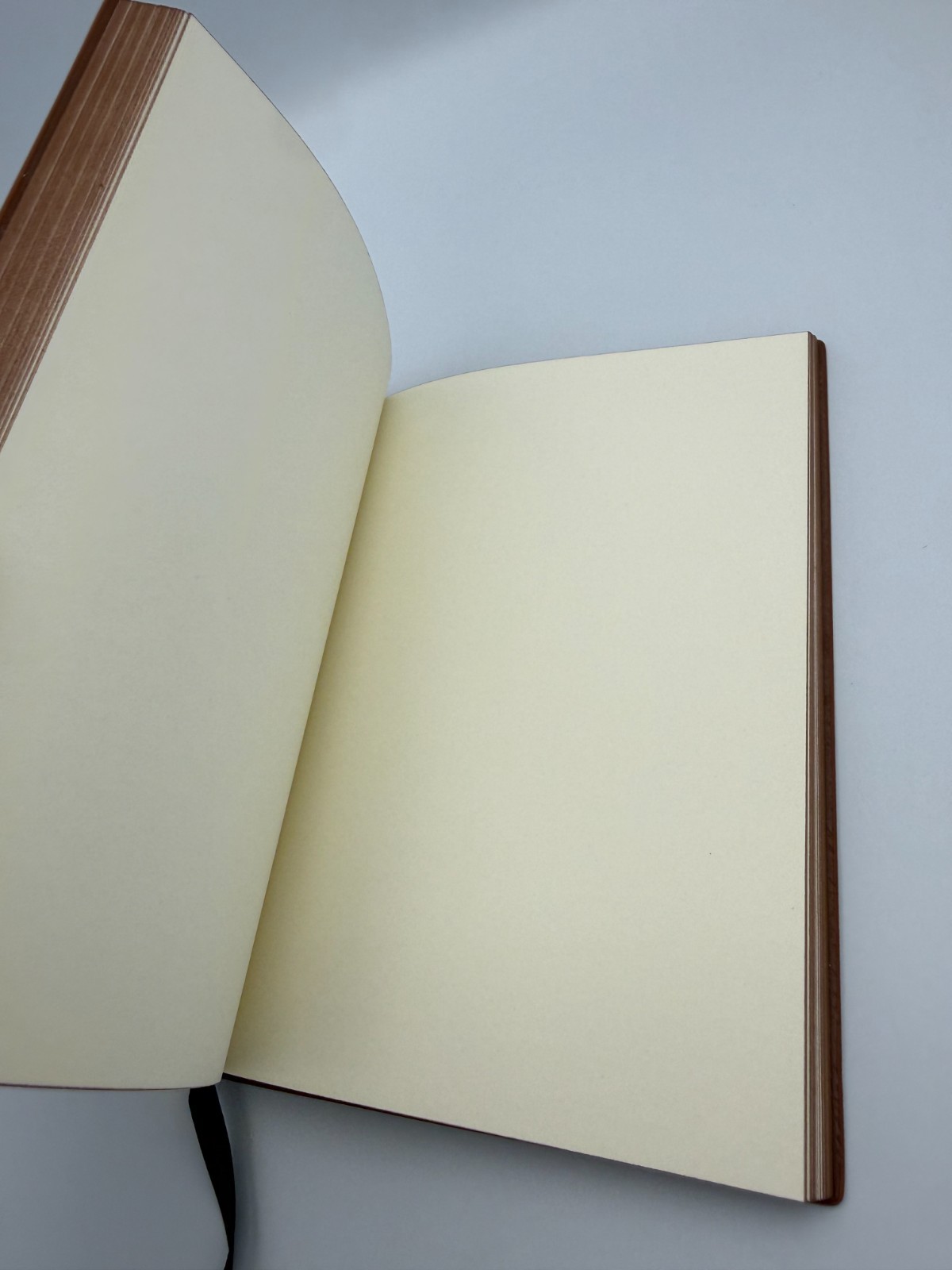 Lot of 4 Brown Faux Leather Journals Blank Cream Pages Unlined Notebooks Bulk
