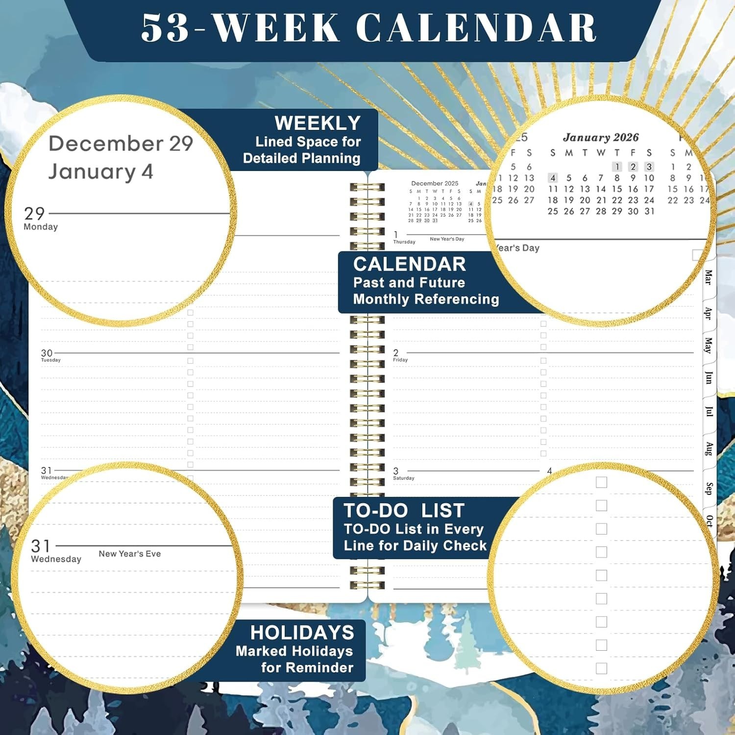 2025 Planner – 2025 Weekly Planner Spiral Bound, Weekly & Monthly Planner with
