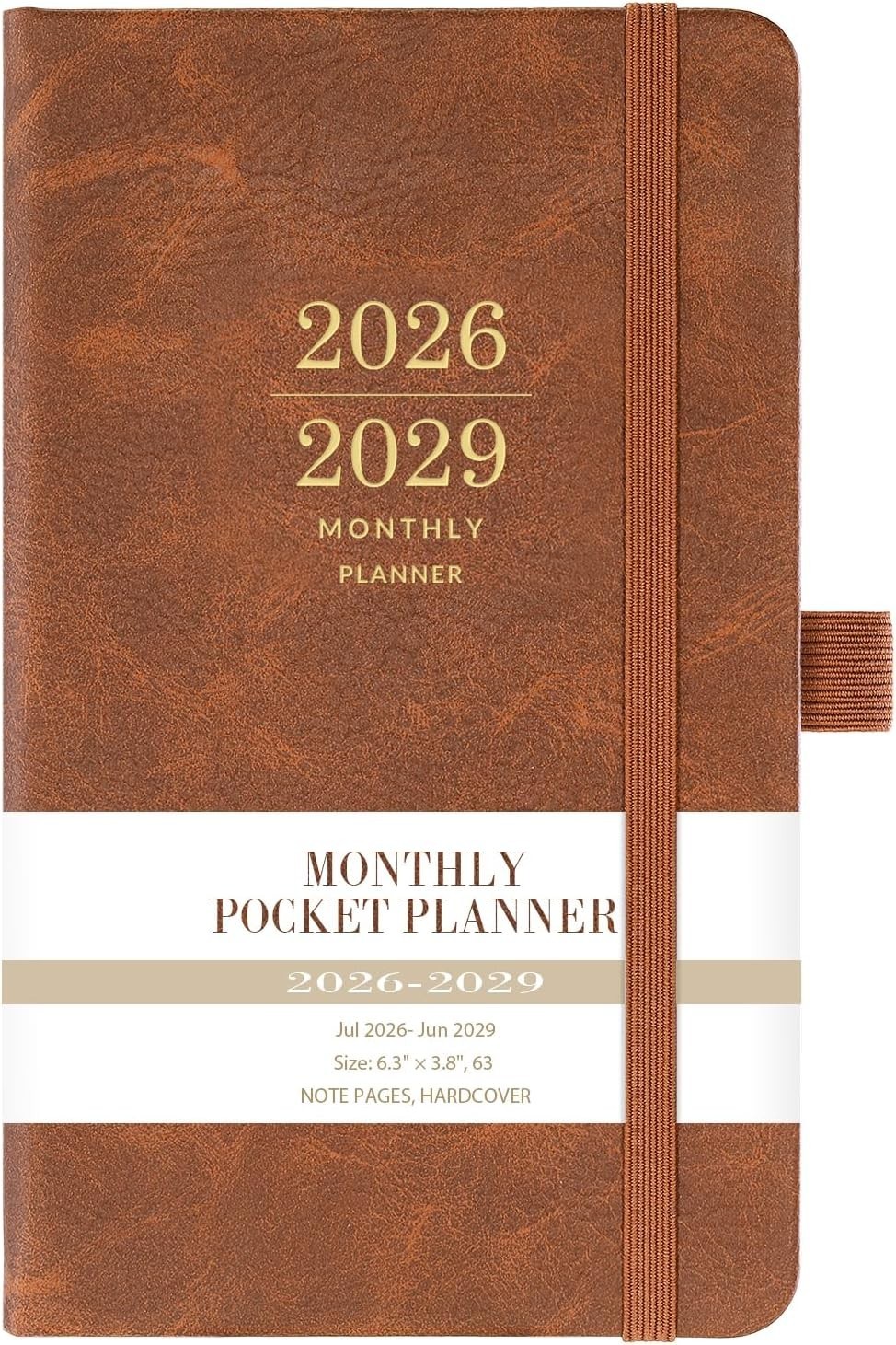 Durable Faux Leather Planner for Students and Professionals, 36 Coverage