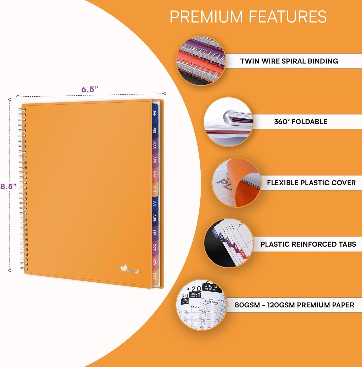 Ensight 2026 Appointment Book and Planner Ensight 6.5 x 8.5 inches Large Tabbed