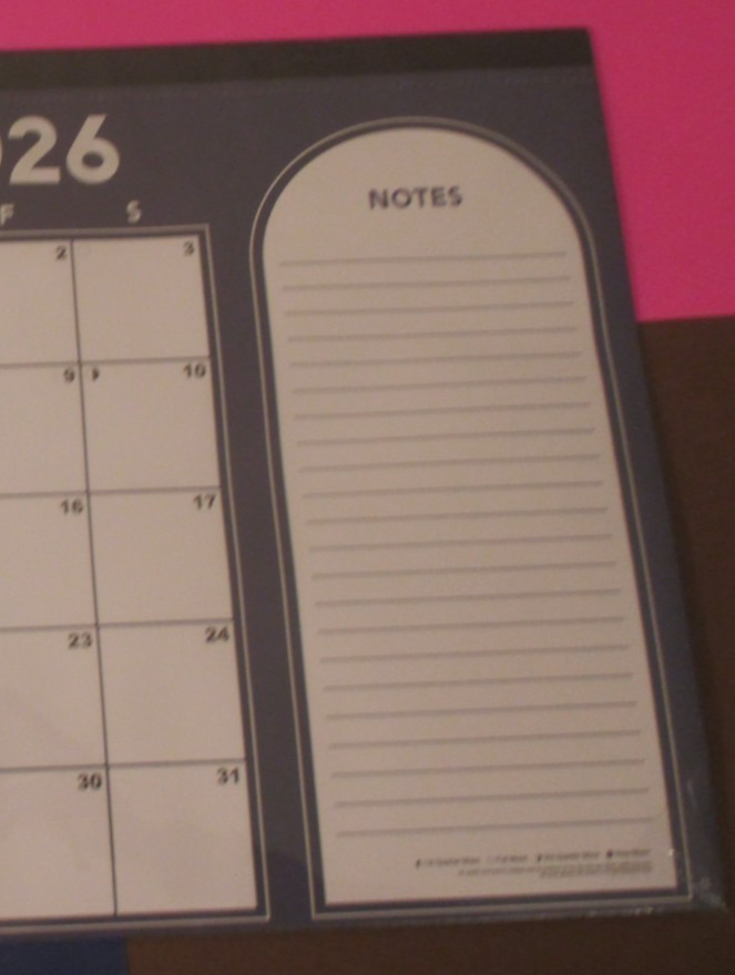 LOT of 2 – 2026 MONTHLY 11X17″ BLUE DESK PAD CALENDAR & VETERANs Pocket 7X3.5″