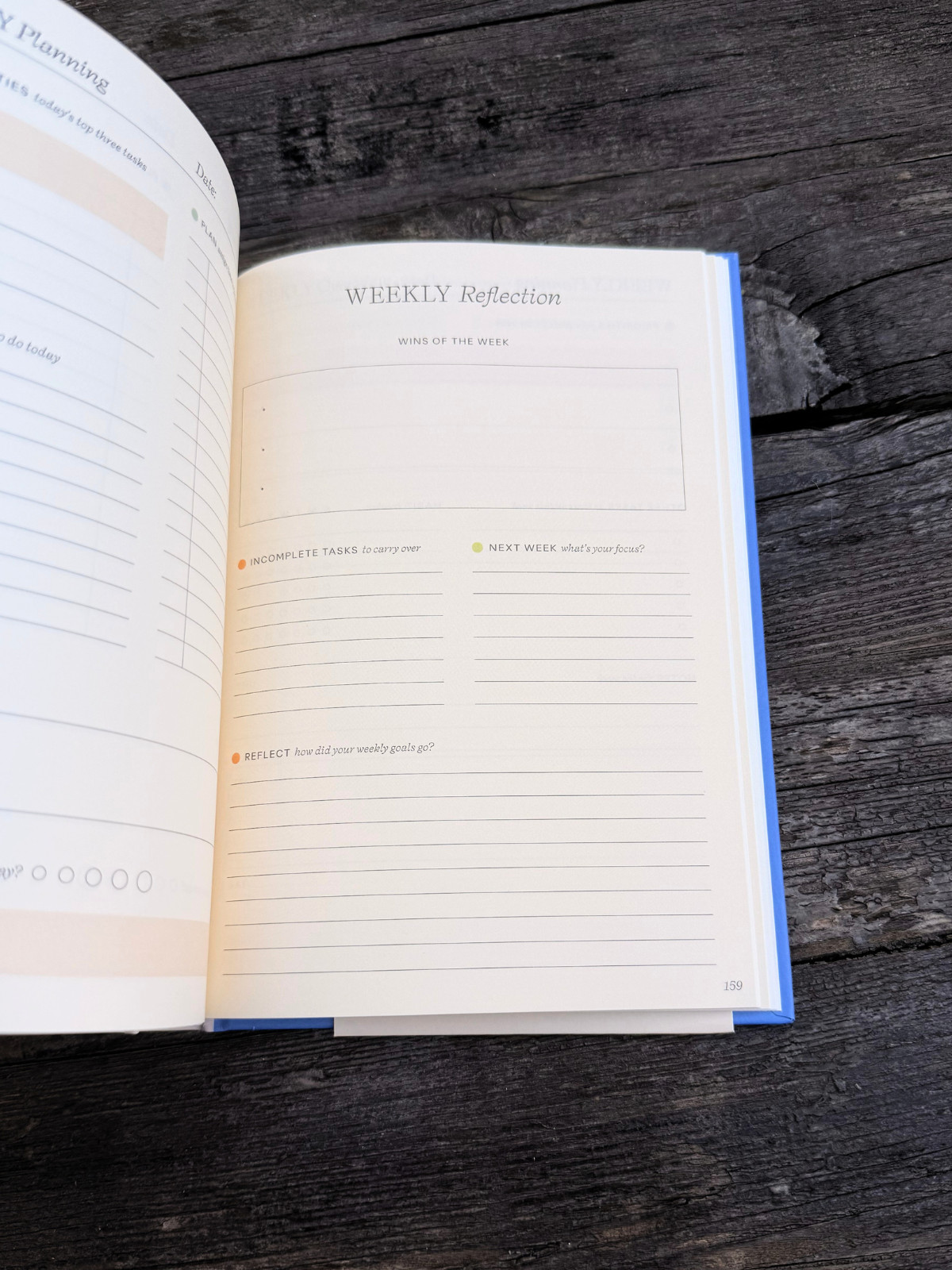 NEW Blue & Cream Papier “Start Fresh Everyday” 16 Week Productivity Planner
