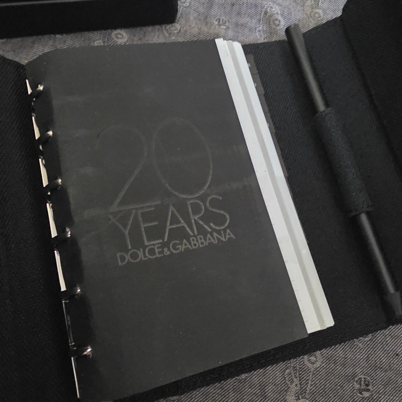 Dolce & Gabbana 20 Years Anniversary 2006 Commemorative Notebook & Pencil Set