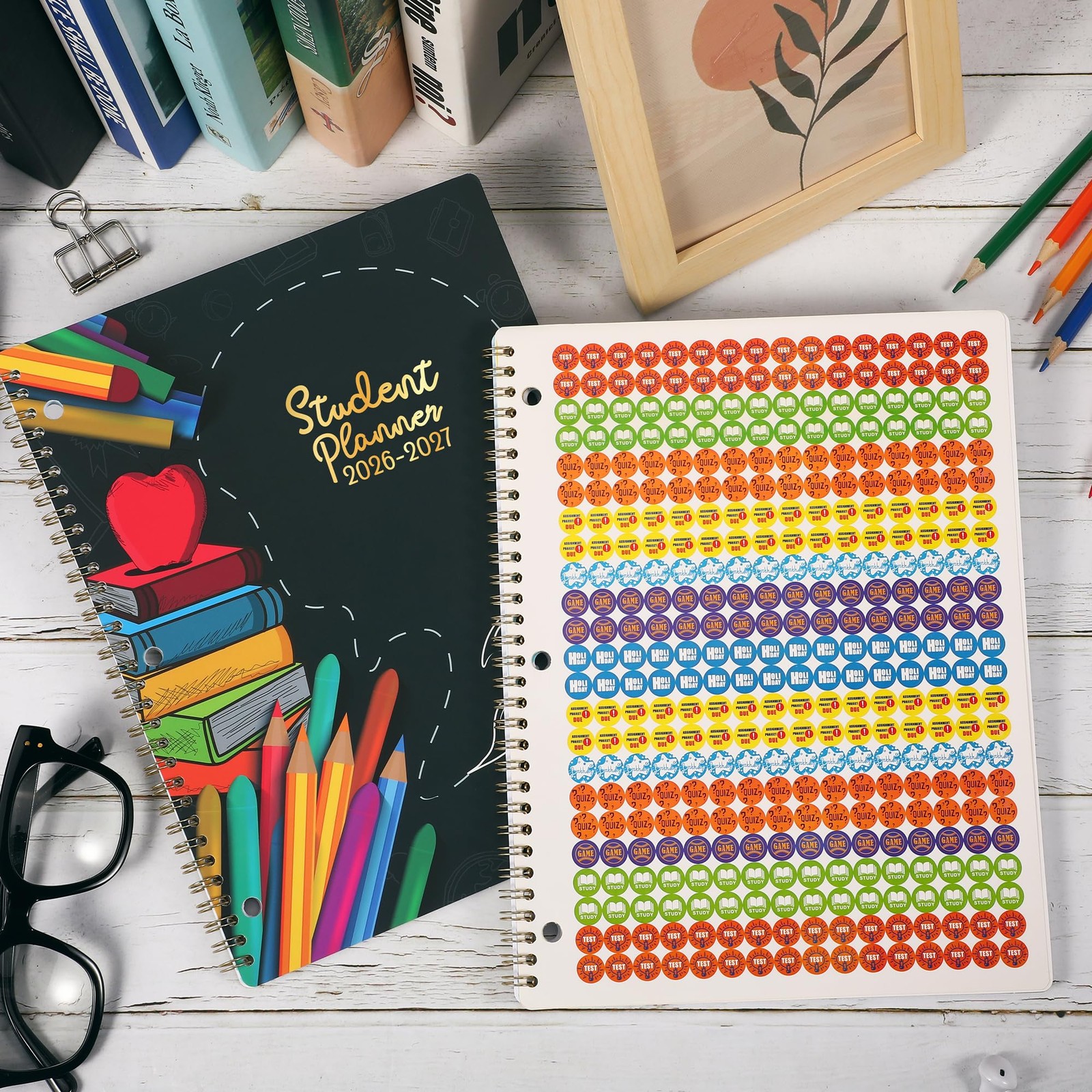 Student Planner 2026-2027 – 9″ x 11″, Black