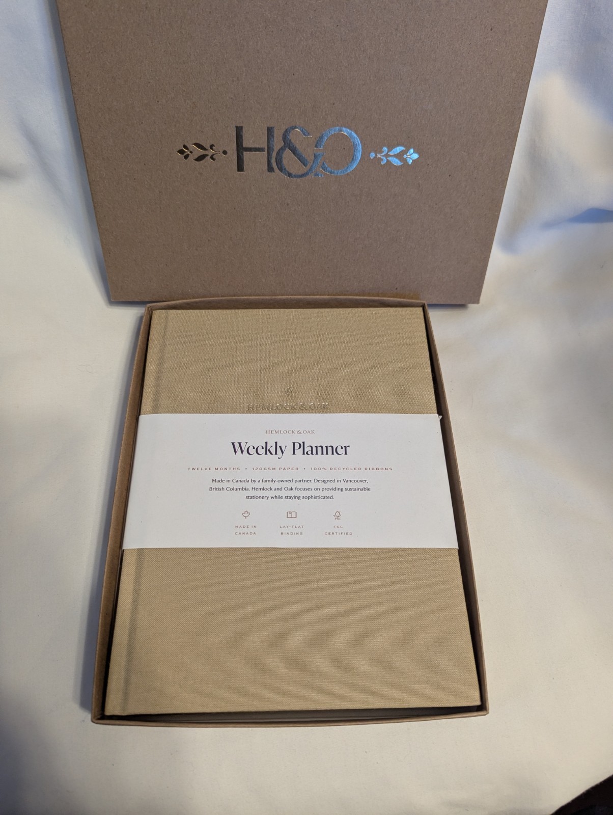 Hemlock & Oak weekly planner, new in box