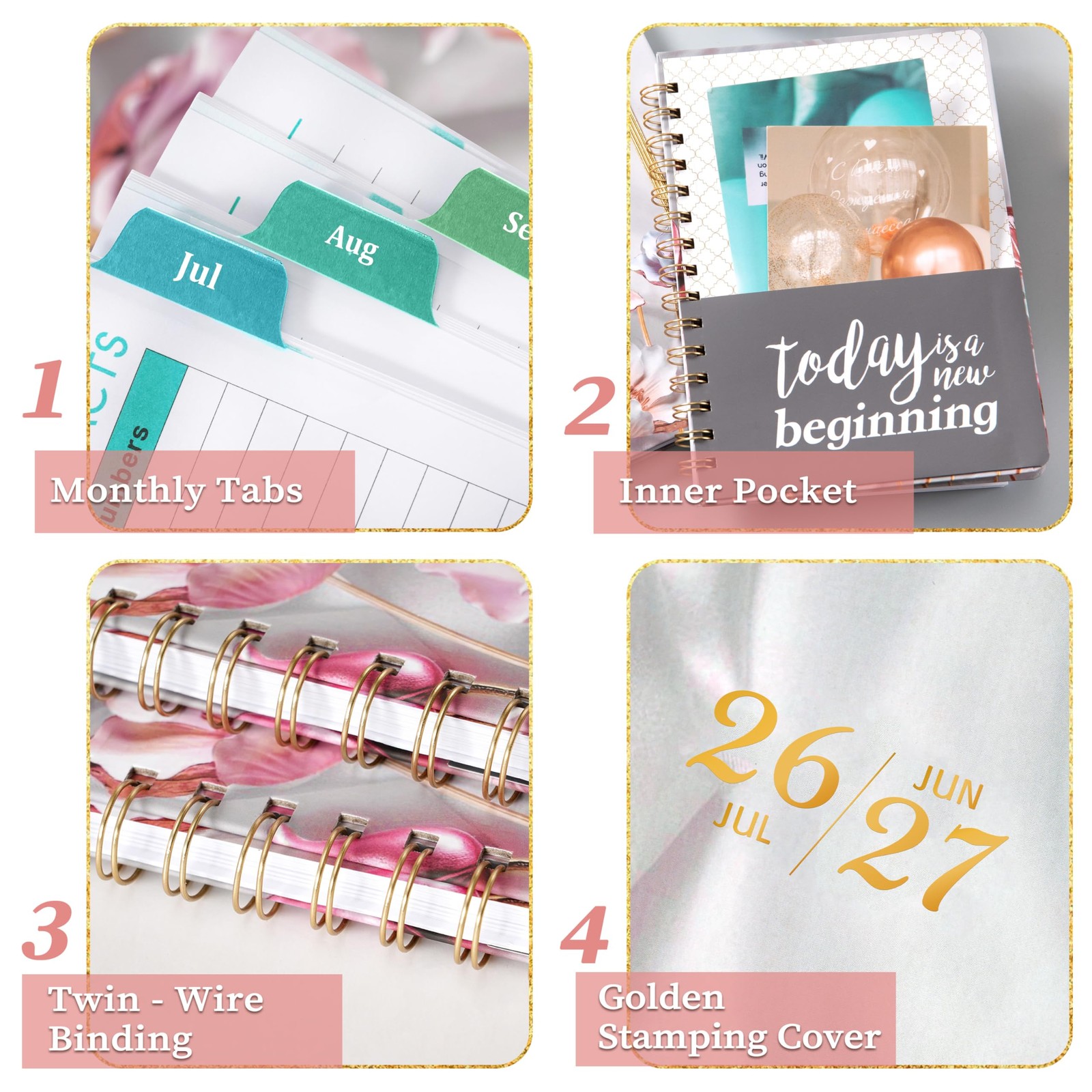 Bushypushy Planner 2026-2027 – Acdemic Planner 2026-2027 with Tabs, Jul. 2026…