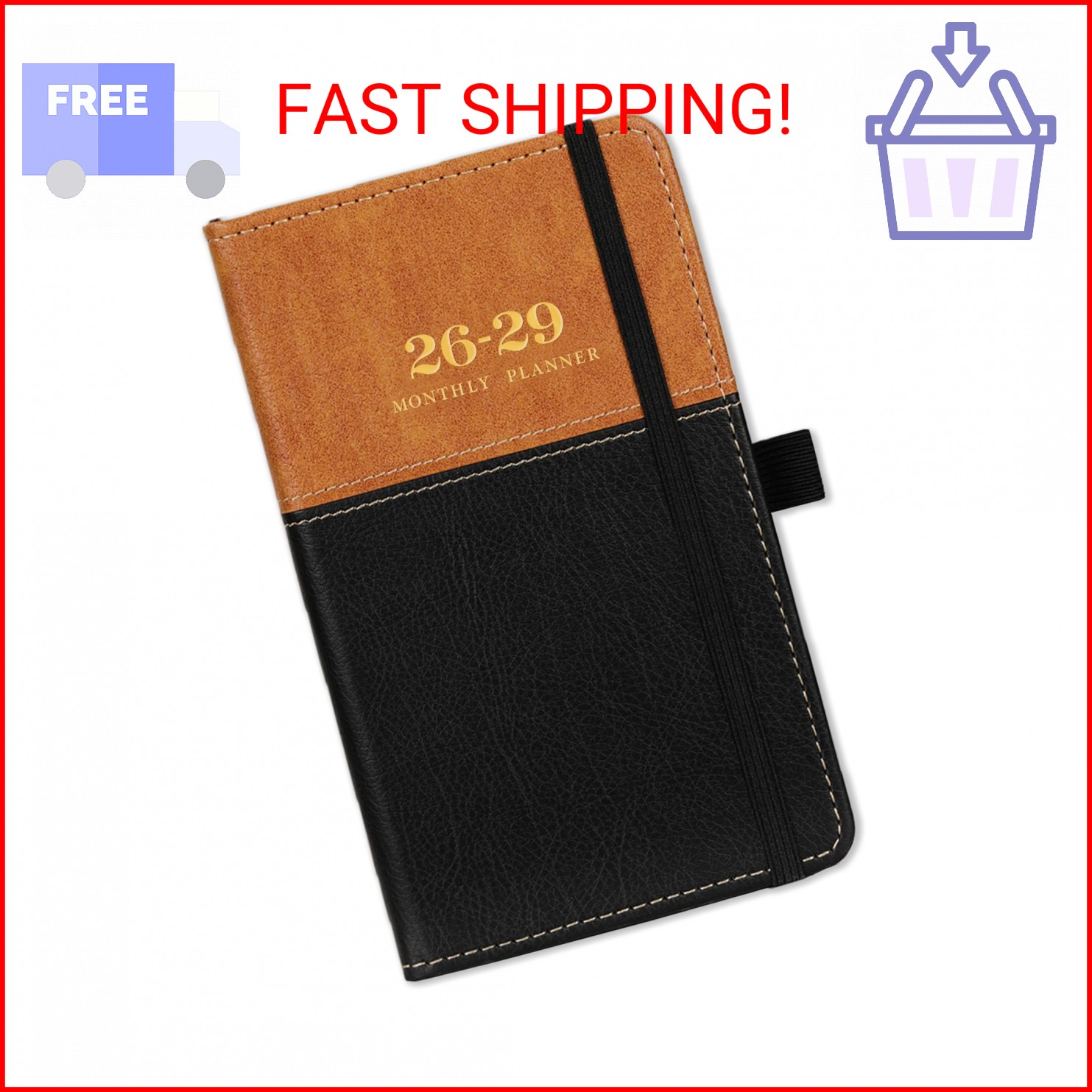 2026-2029 Pocket Calendar/Planner – 3 Year Monthly Pocket Calendar 2026-2029, fr