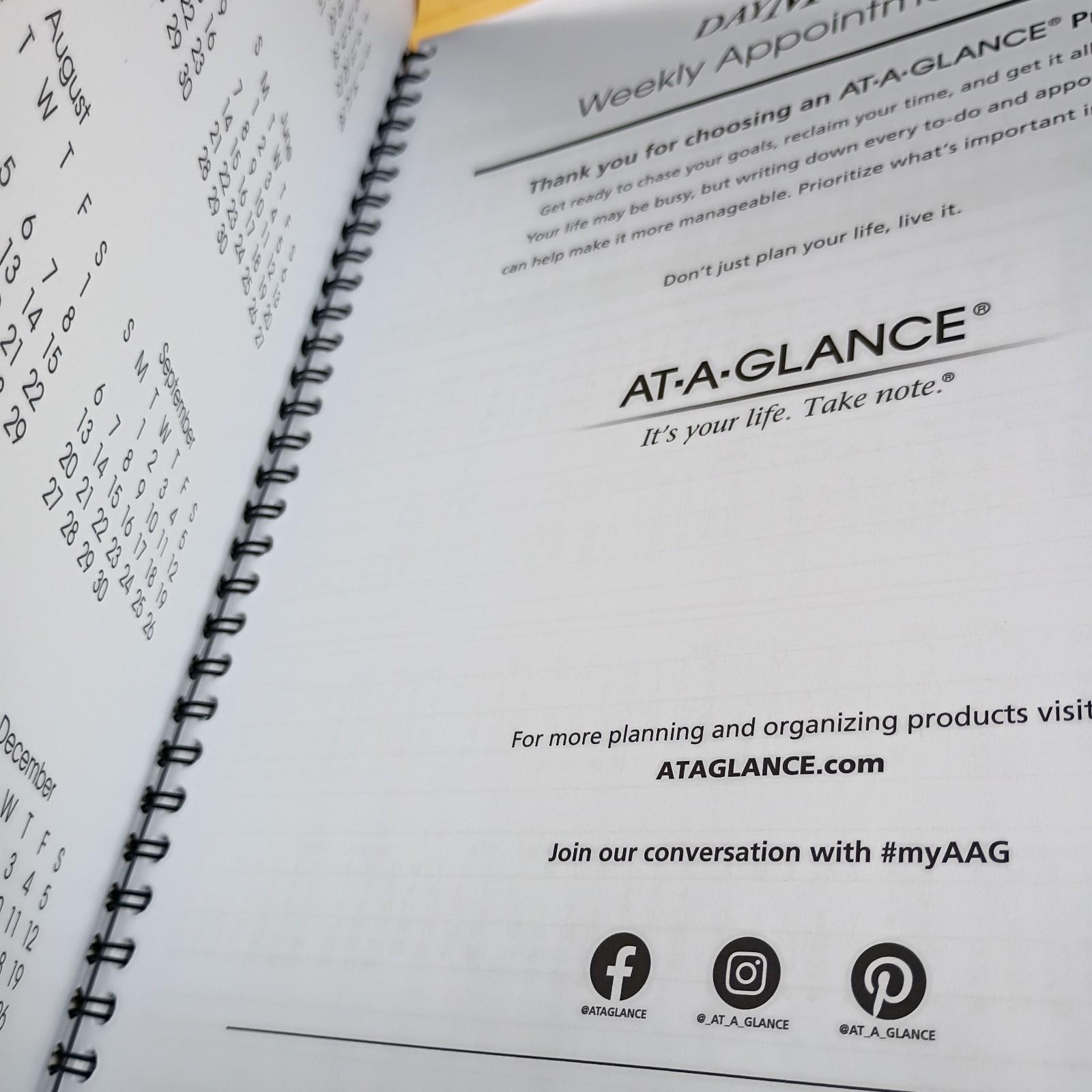 2026 AT-A-GLANCE My Week DayMinder Item #G520H-00 New.
