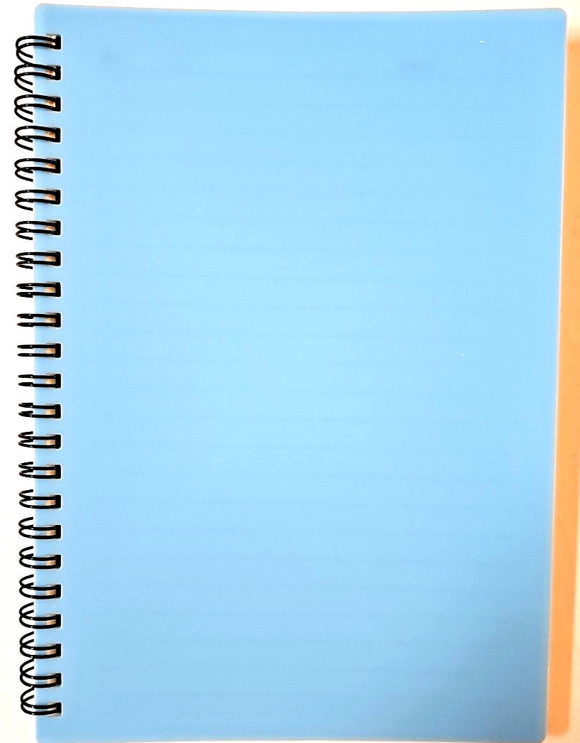 Lined Notebook PVC Cover 80 Lined Double-Spiraled Sheets 6 Colors 5.5 x8.5″ NEW