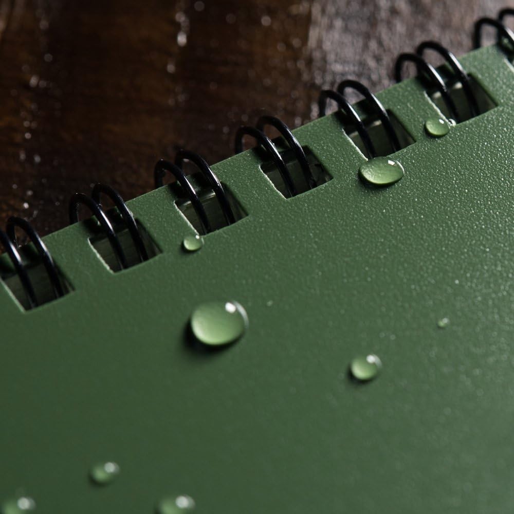 Compact 4″x6″ Weatherproof Notebooks – 6 Pack Green for Outdoor Activities