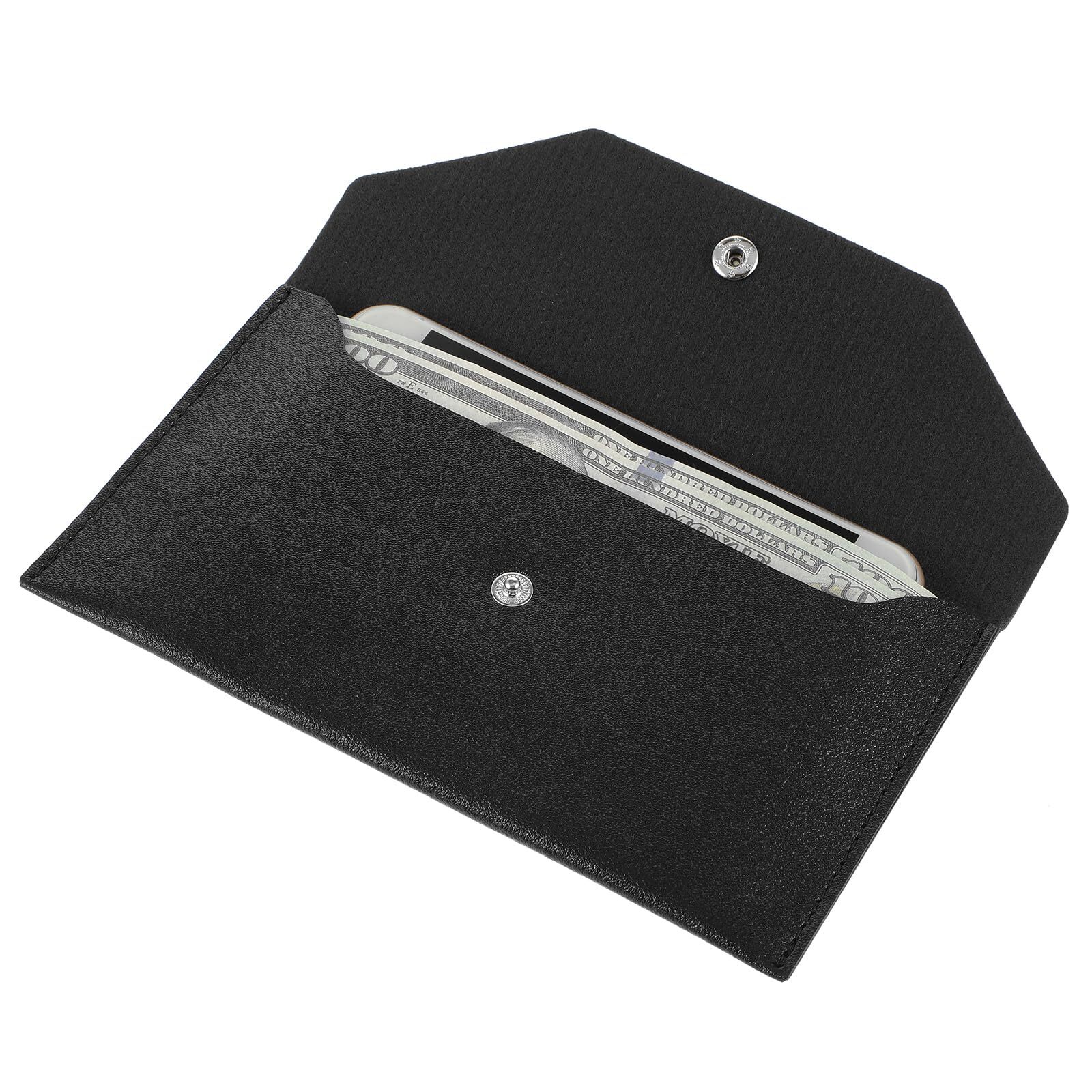 PU Leather Cash Envelope Wallet – Reusable Money Wallet & Pouch for Travel