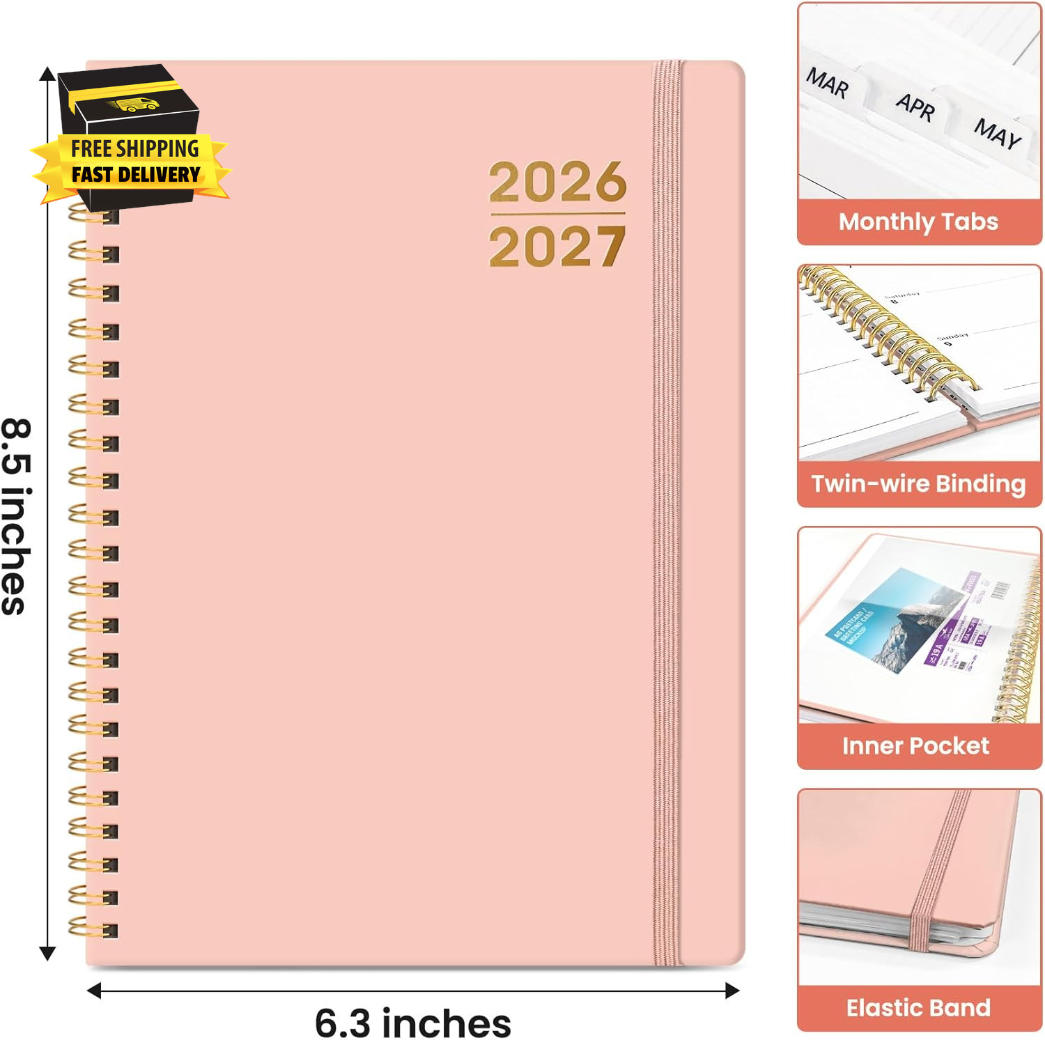 Planner 2026-2027 for Women & Men, Academic Monthly and Weekly Calendar Planner,
