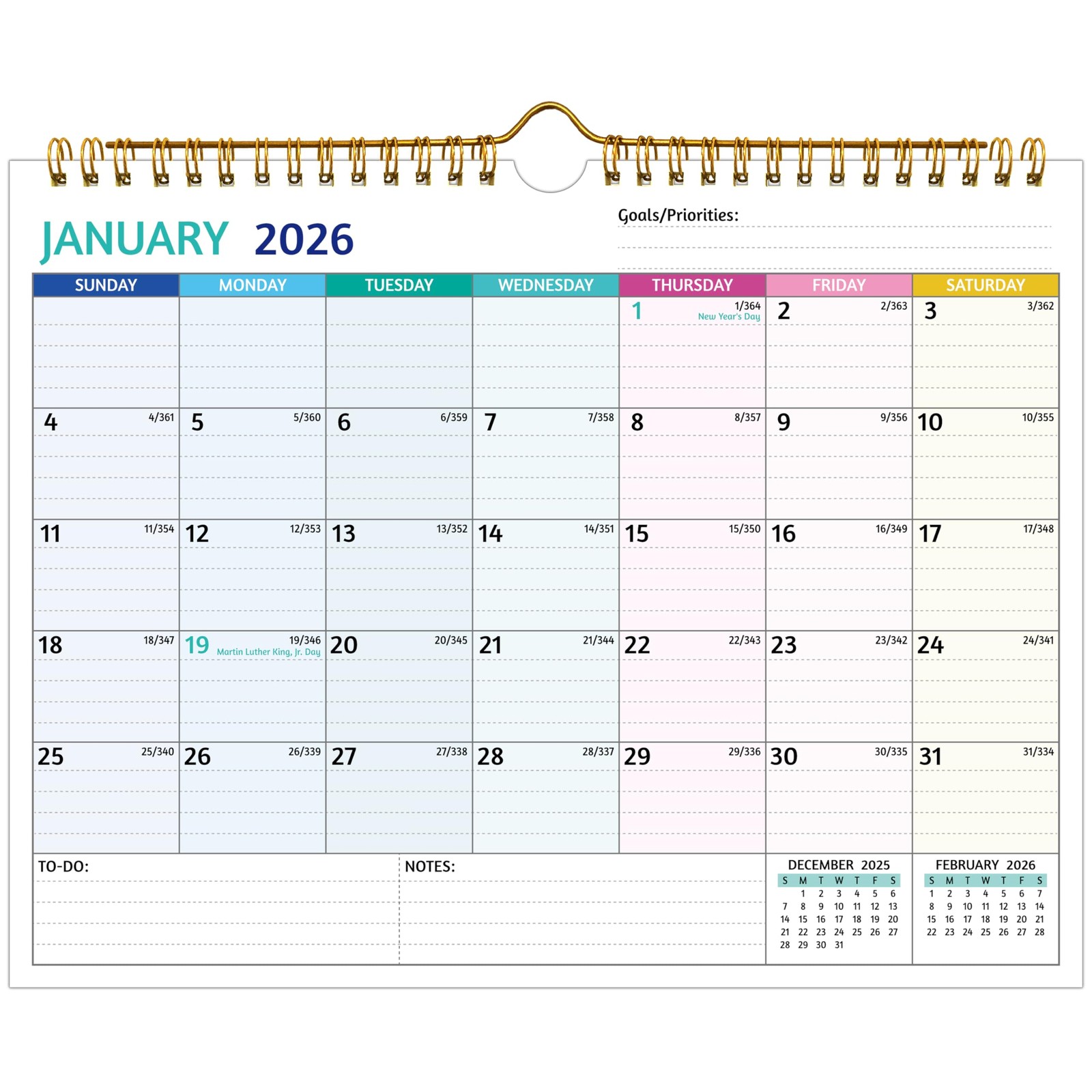 Wall Calendar 2026-2027 – 2 Year 2026-2027, 11 x 8.5 In, Jan 2026 -…