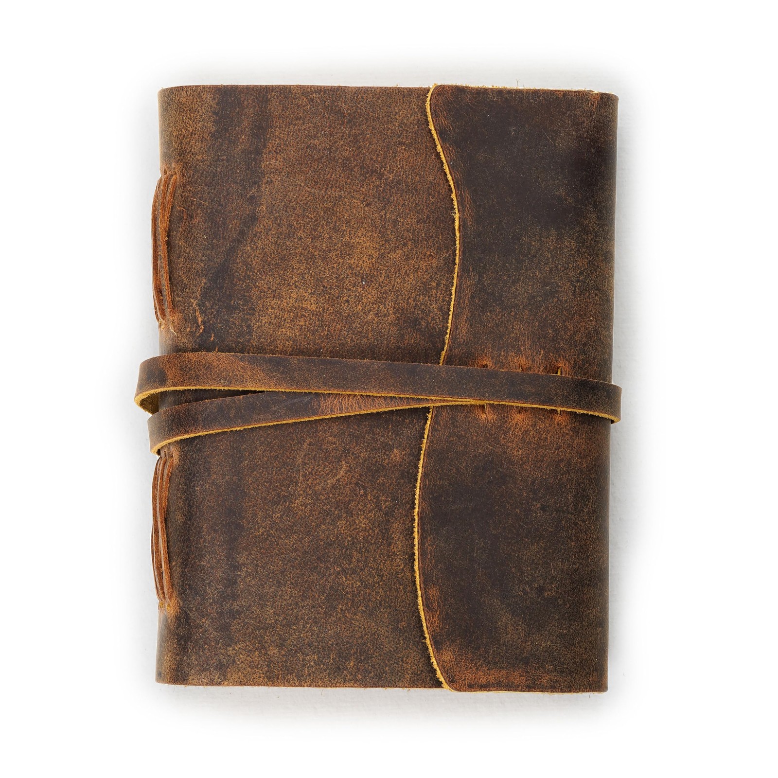 LEATHER VILLAGE Leather Bound Journal – 7 inches X 5 inches, Cappuccino Brown