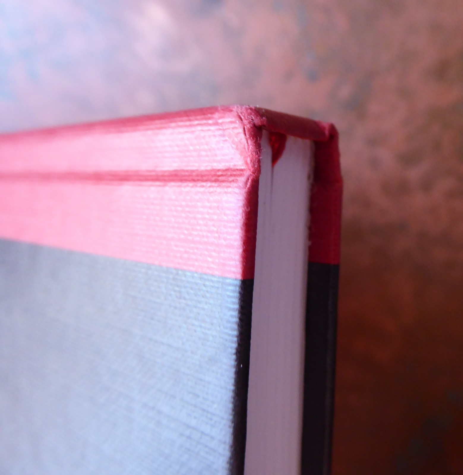 Black n’ Red Lined Notebook Optik Paper Hardcover Business Journal Unused 12″
