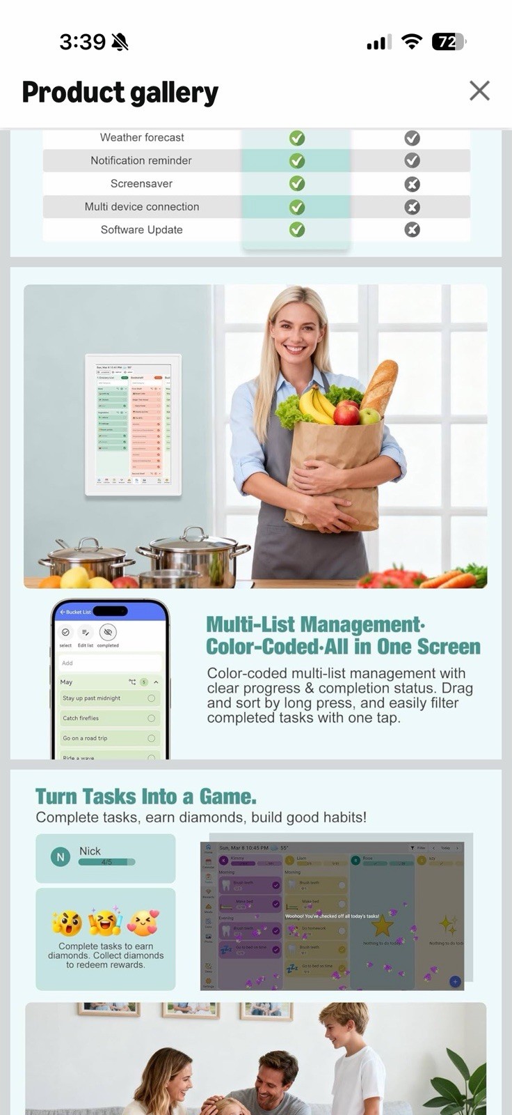 Brand New Smart Digital Family Calendar with 10.1 Inch Touch Screen