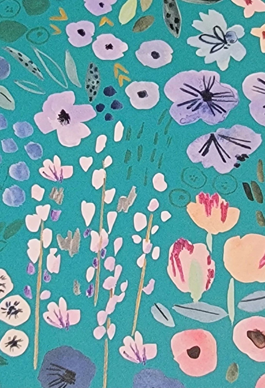 Compact Dotted Bullet Journal Book floral print 200 pages 6″ x 8″ silky cover