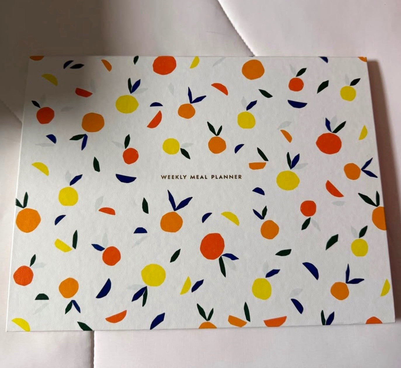 kate spade new york Weekly Meal Planner Weekly Planner Pad, Citrus Fruit Print