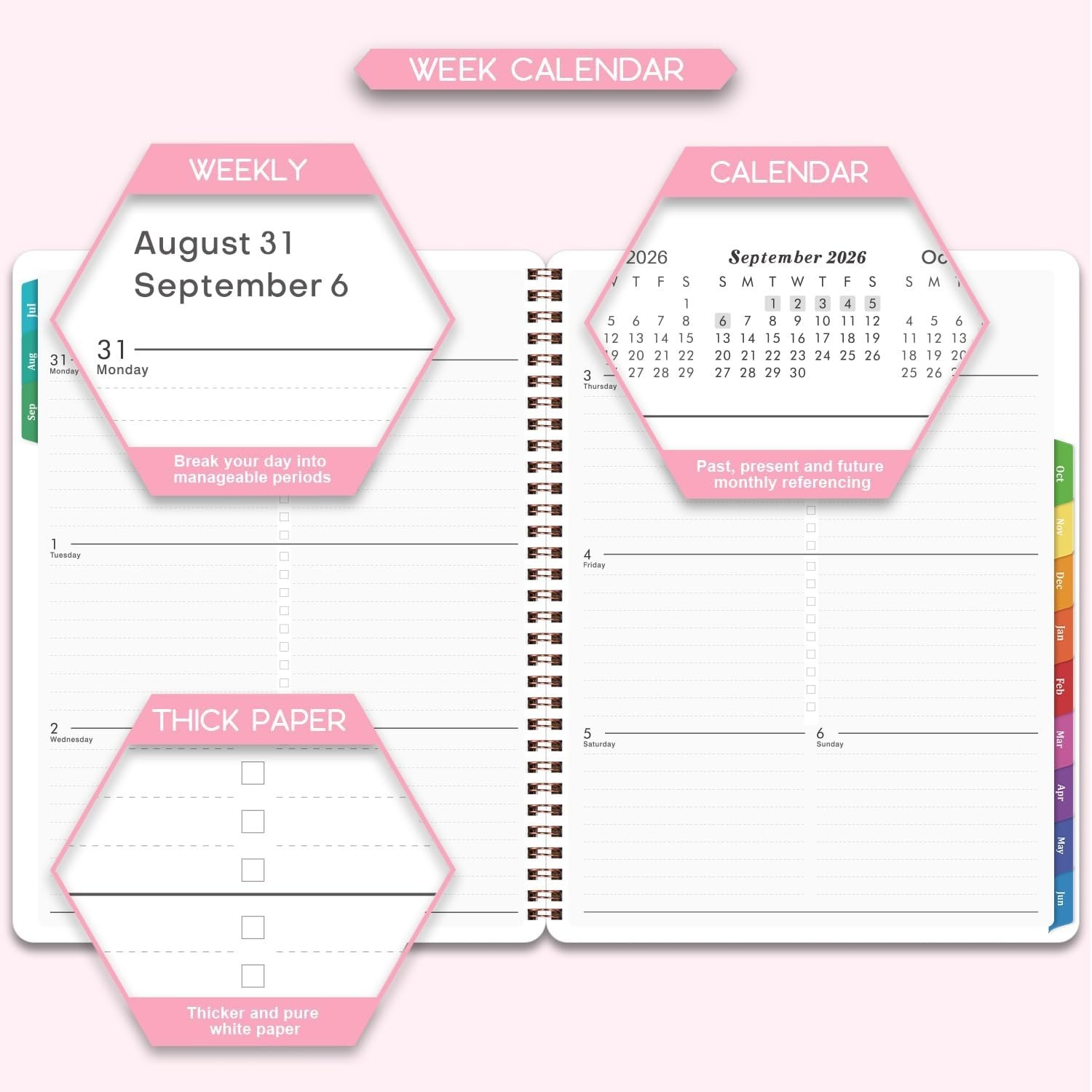 8×10 Academic Planner 2026-2027 – Weekly, Monthly, and Stylish Design