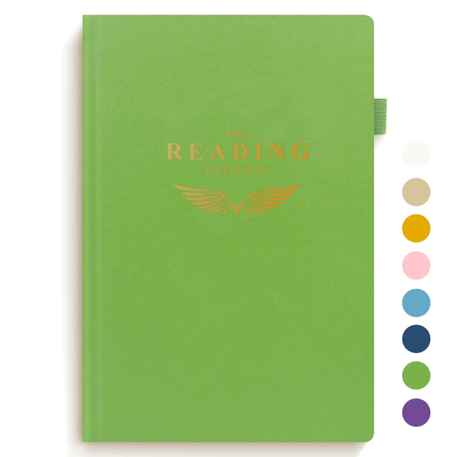 Reading Journal, Olive Green, 110 Book Reviews, Elegant, Book Lovers, Log
