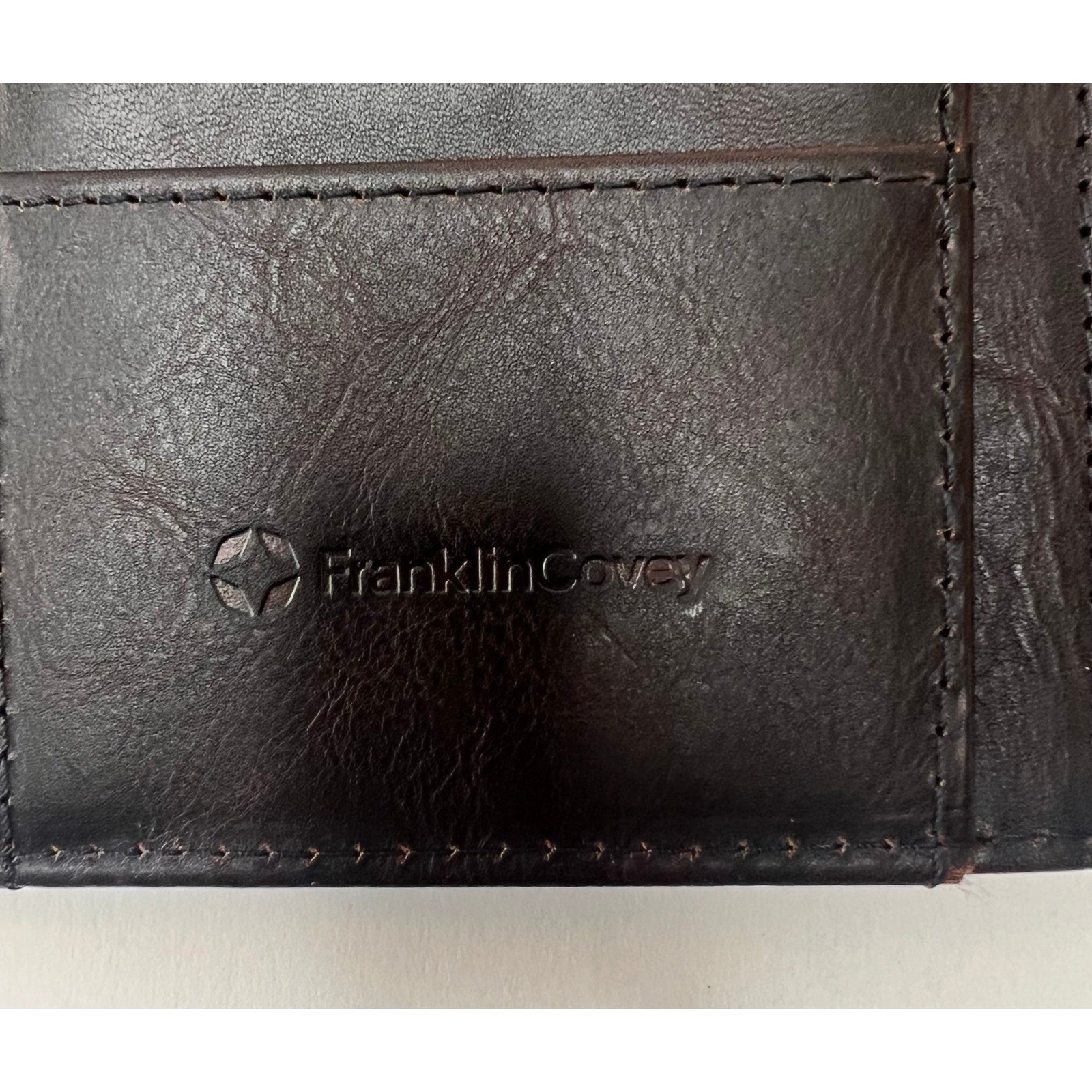 Franklin Covey Ellis Leather Open Cover 82731 Marbled Brown 8.5 x 11″ NWOT