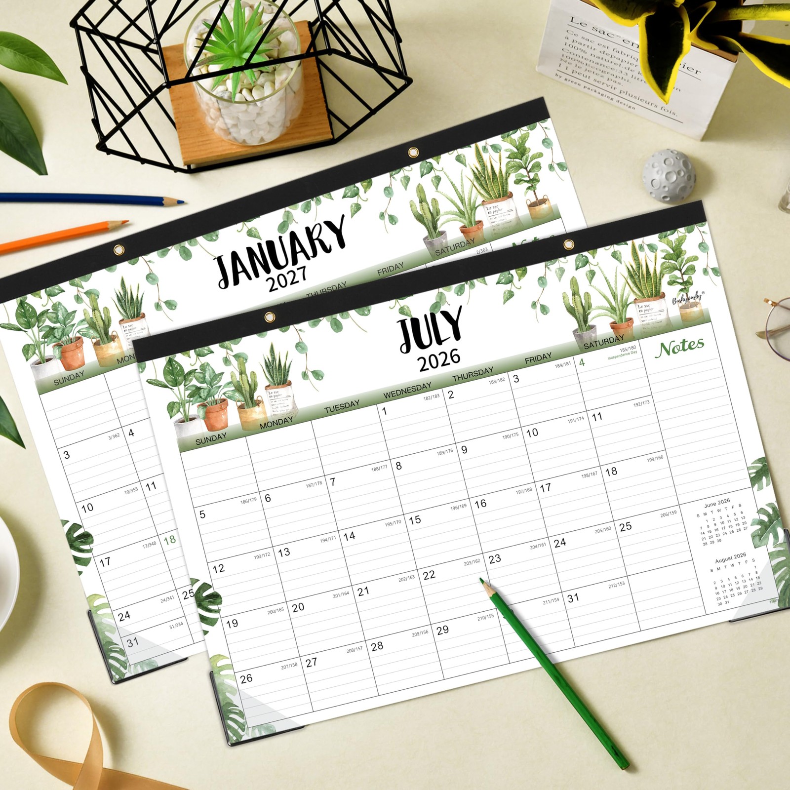 Desk Calendar 2026-2027 – Calendar, 18 Monthly Desk/Wall…